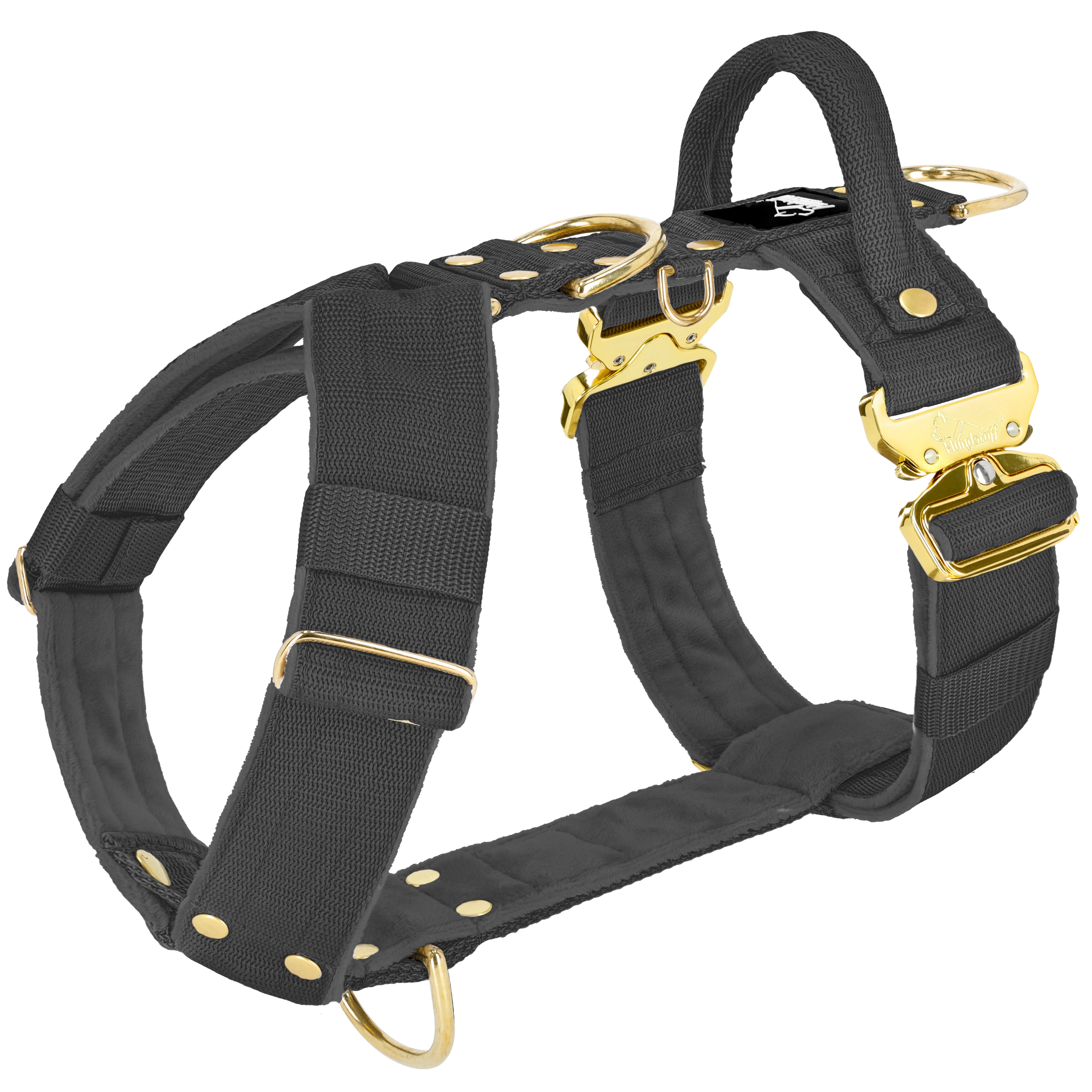Easy Walk Extreme Gold Buckle Dark Grey - Harnais avec boucle à déclenchement rapide