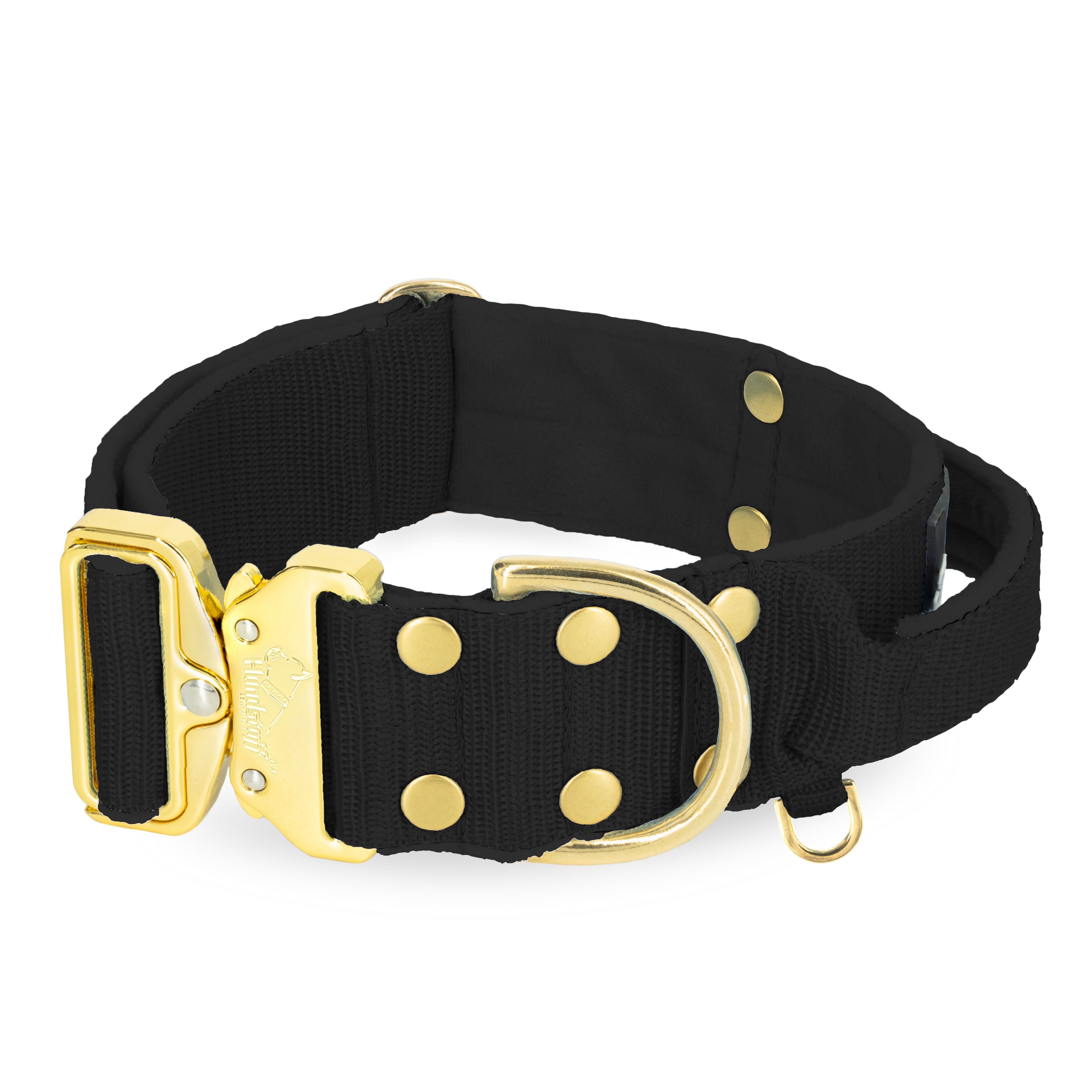 Extreme Gold Buckle Black - Collier solide et sécurisé