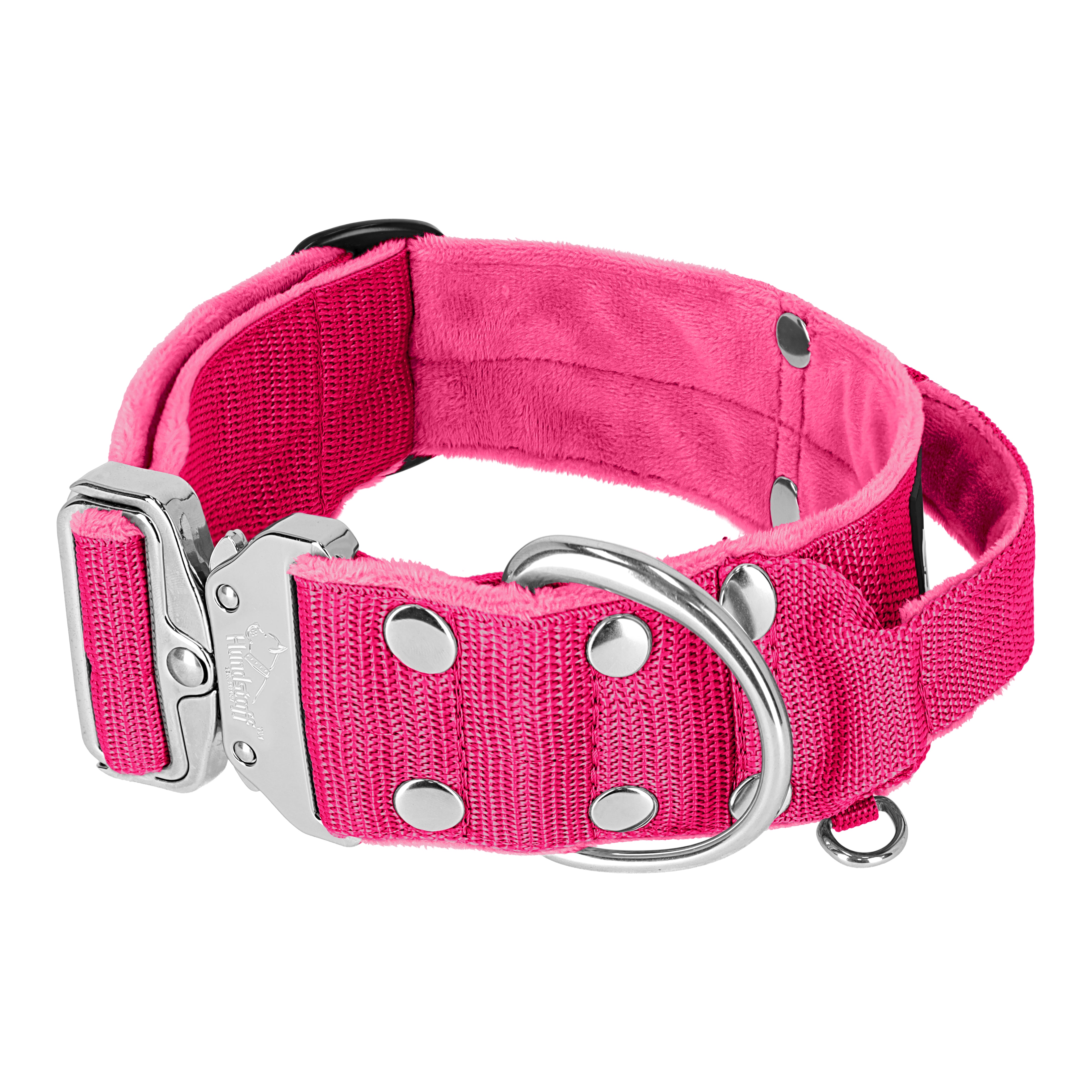 Extreme Silver Buckle Pink - Collier solide et sécurisé
