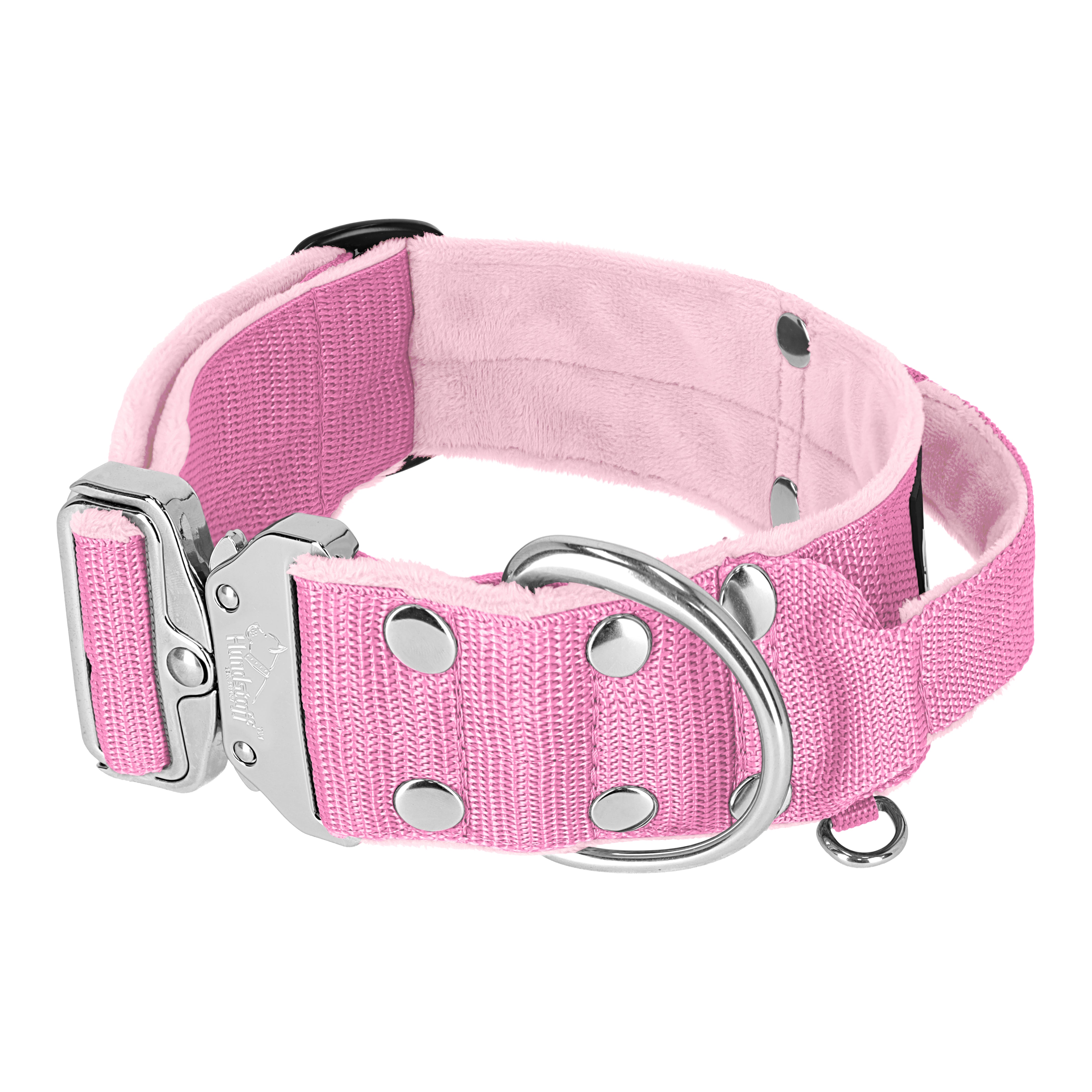 Extreme Silver Buckle Baby Pink - Collier solide et sécurisé