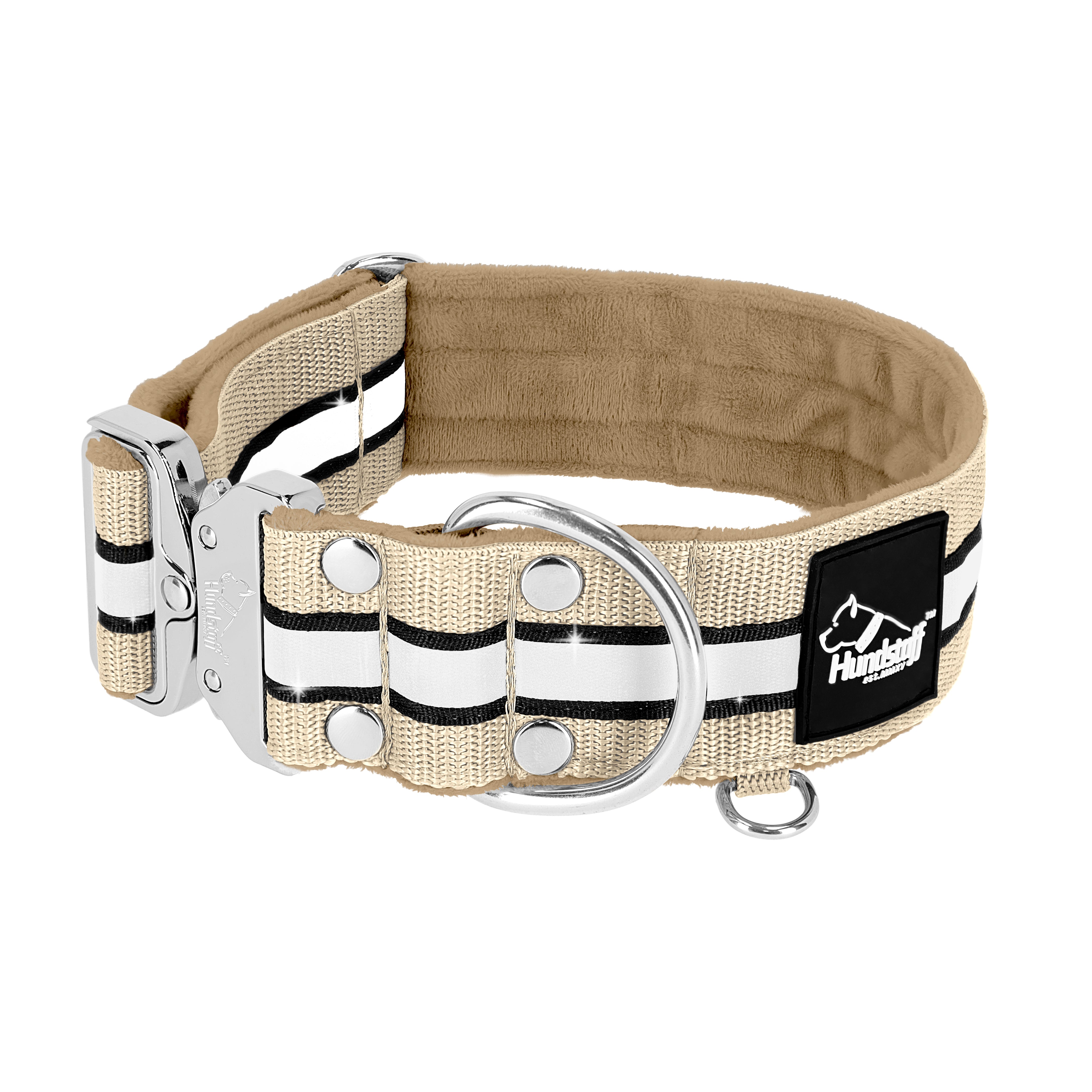 Extreme Silver Buckle Safe Beige - Collier réflexe sécurisé