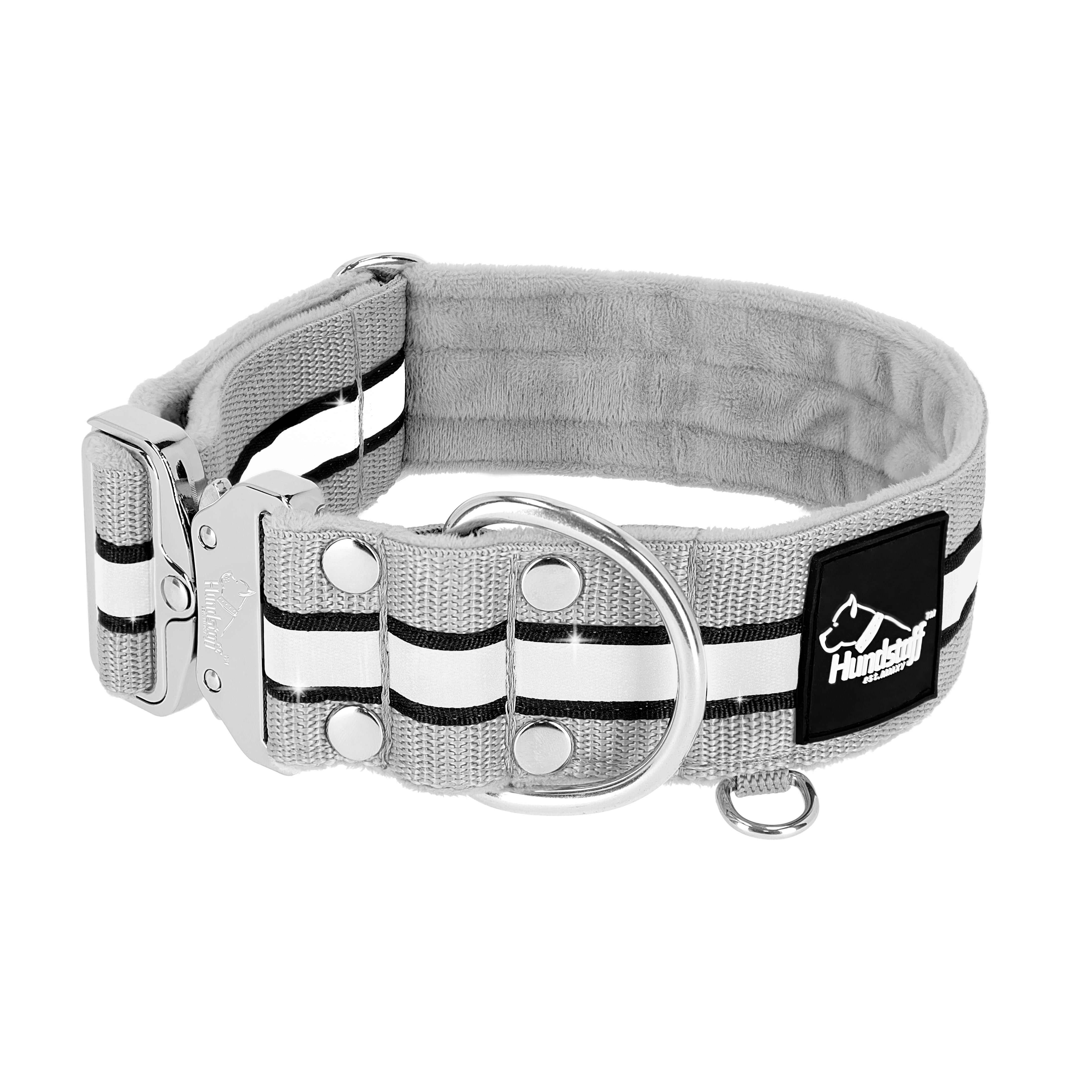 Extreme Silver Buckle Safe Grey - Collier réflexe sécurisé