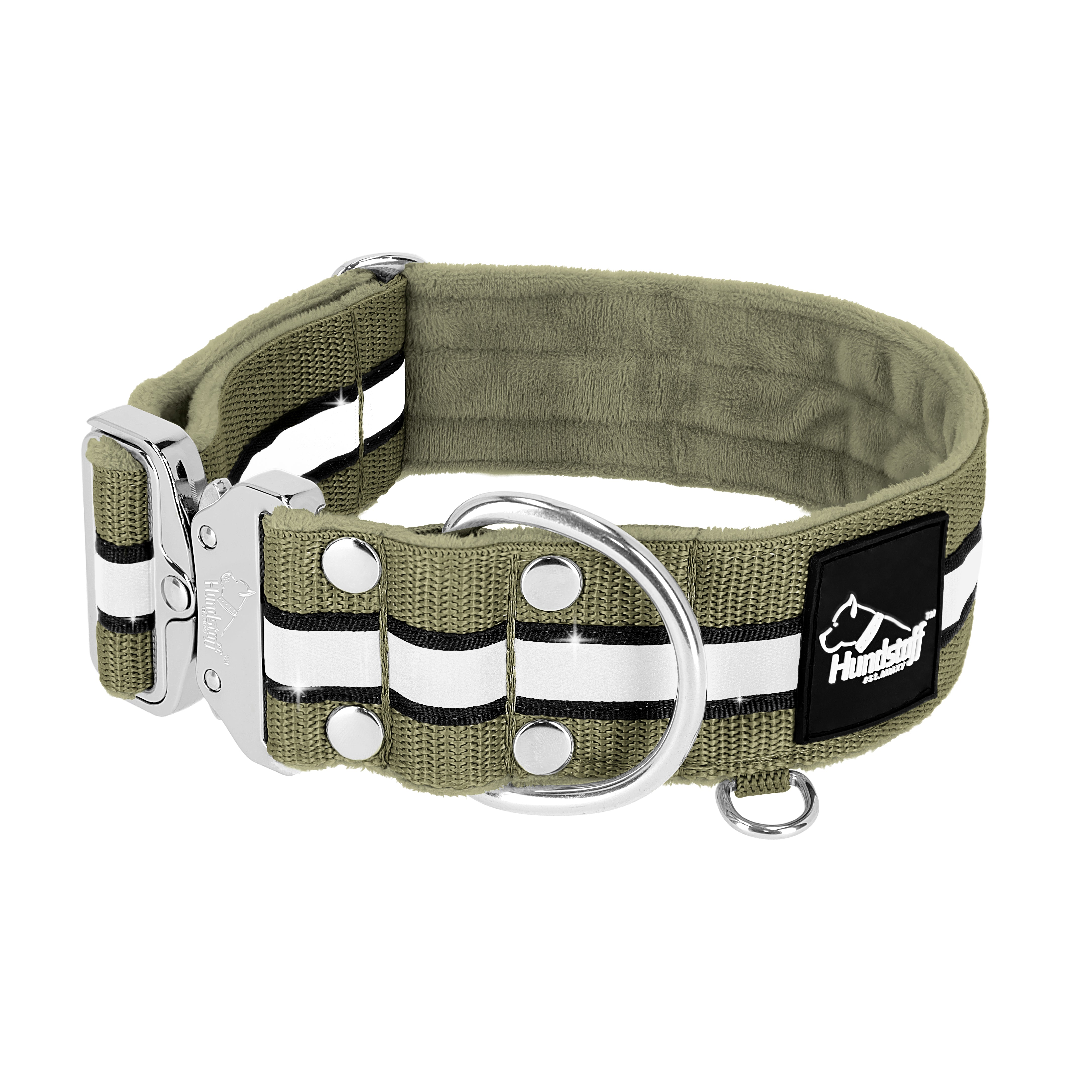 Extreme Silver Buckle Safe Khaki - Collier réflexe sécurisé