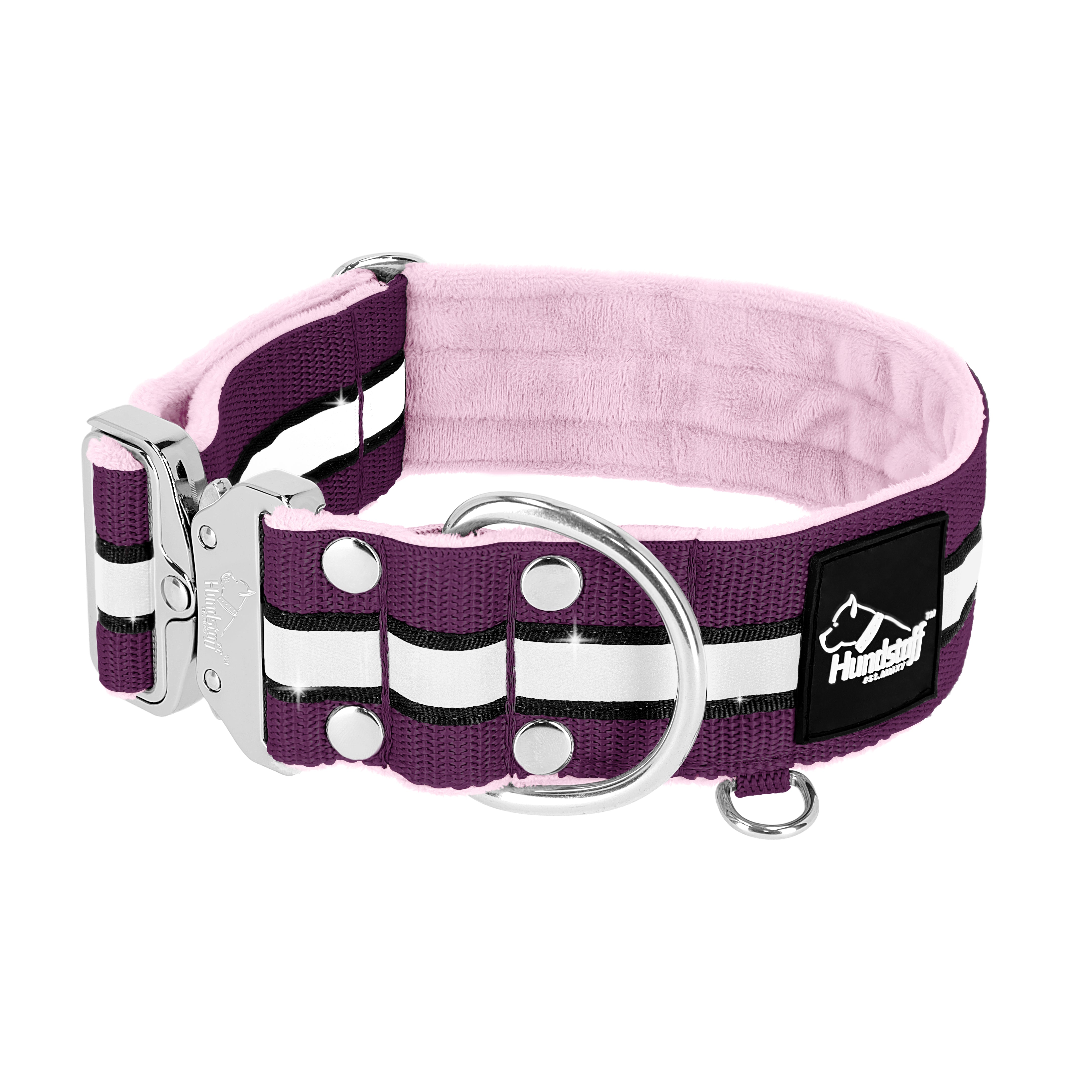 Extreme Silver Buckle Safe Plum - Collier réflexe sécurisé