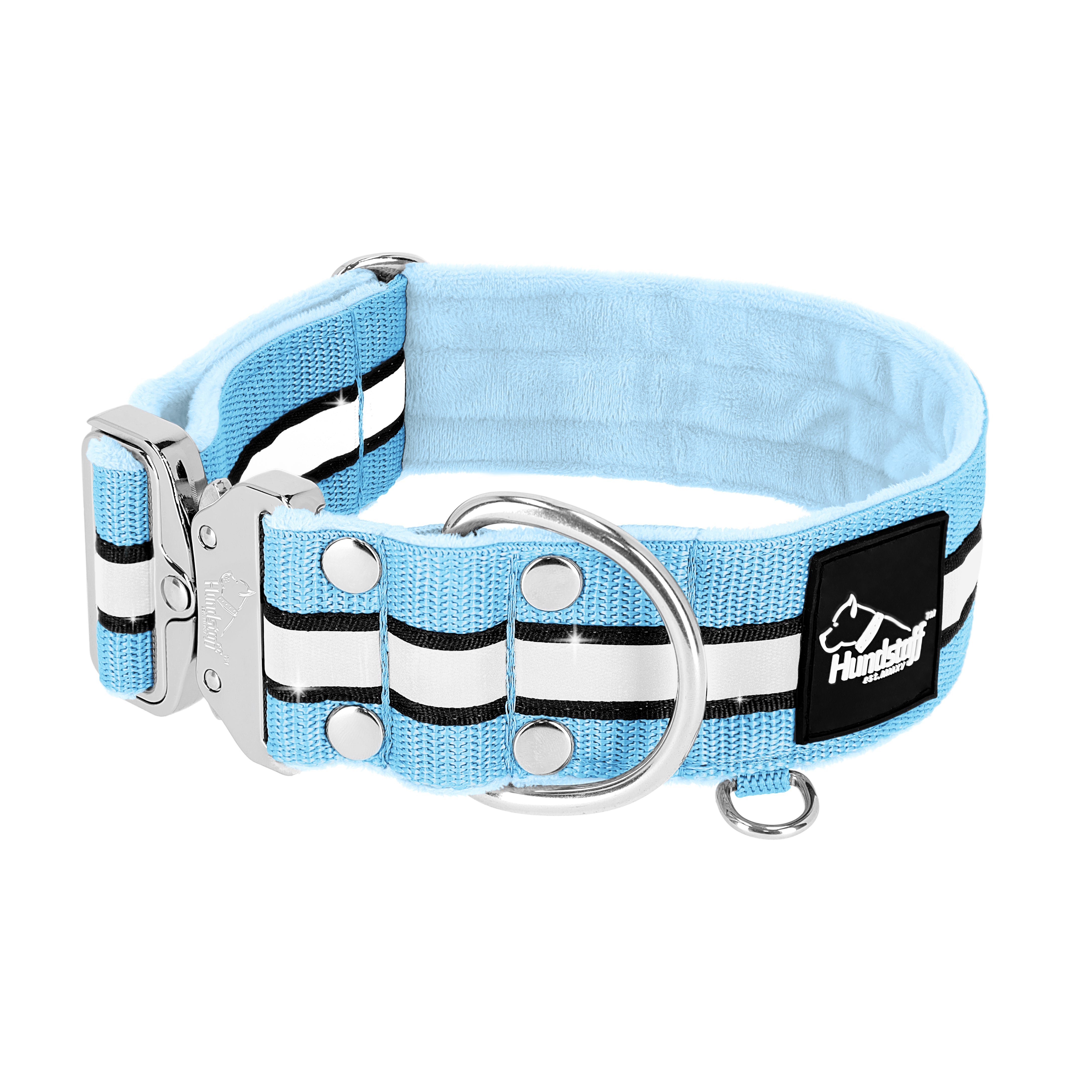 Extreme Silver Buckle Safe Baby Blue - Collier réflexe sécurisé
