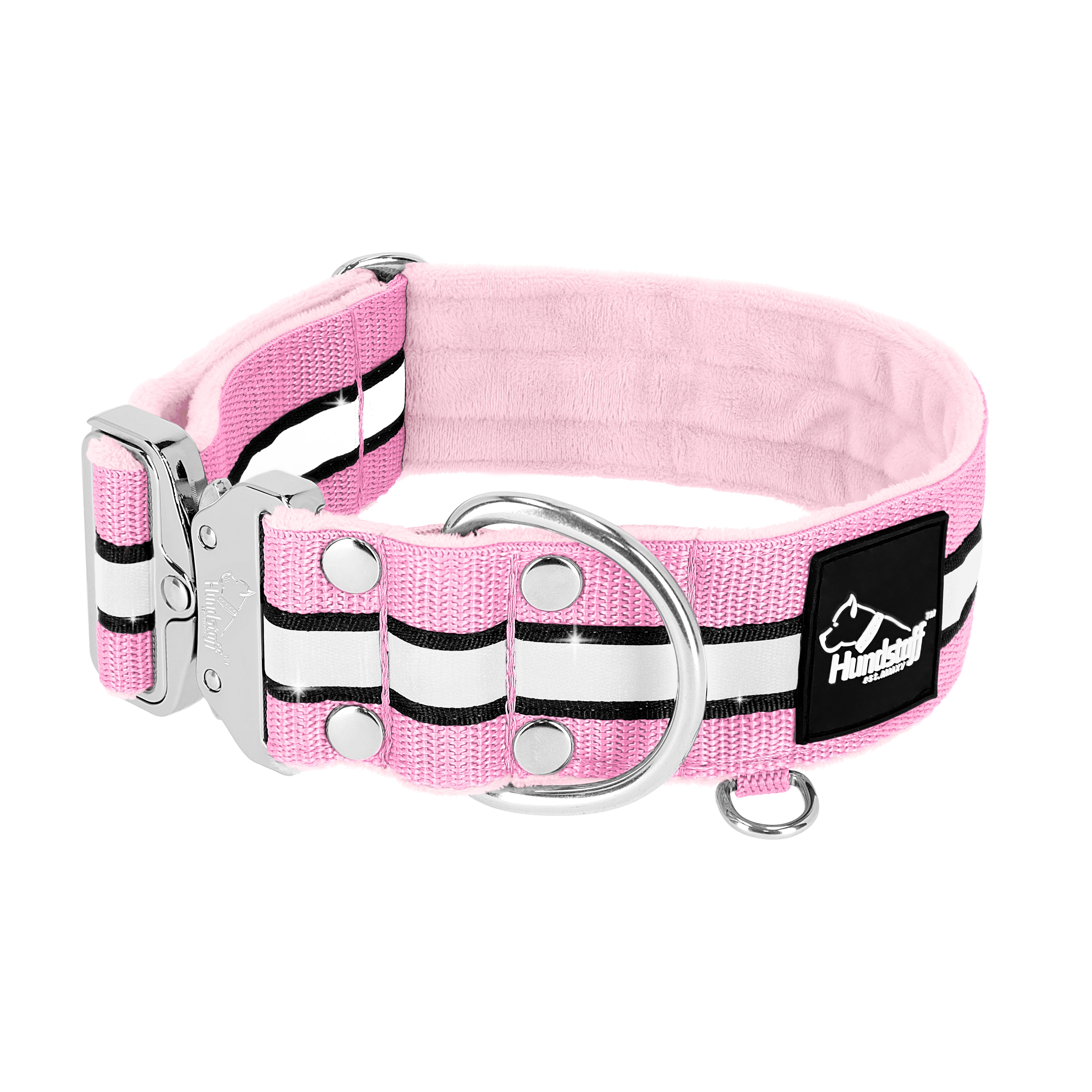 Extreme Silver Buckle Safe Baby Pink - Collier réflexe sécurisé