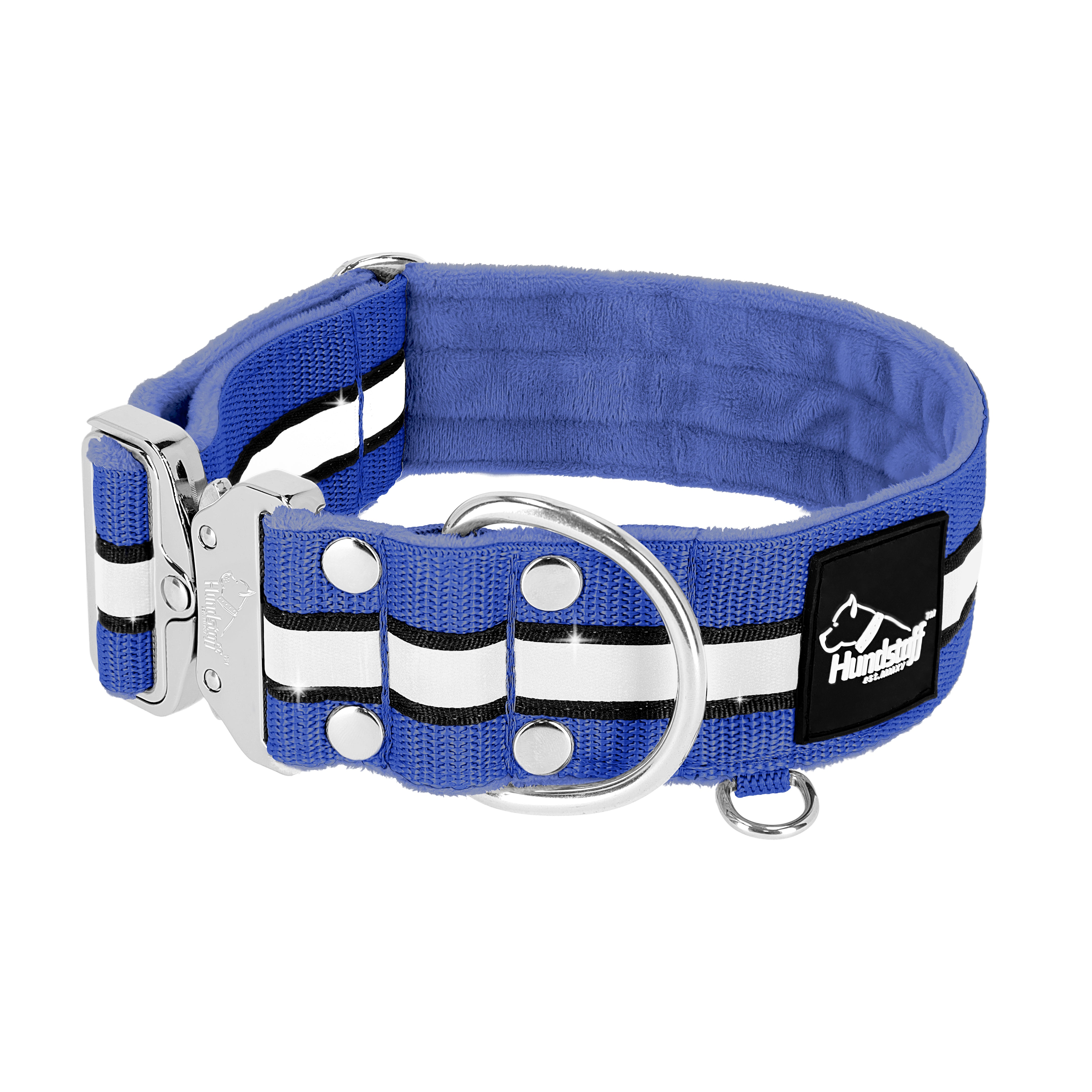 Extreme Silver Buckle Safe Blue - Collier réflexe sécurisé