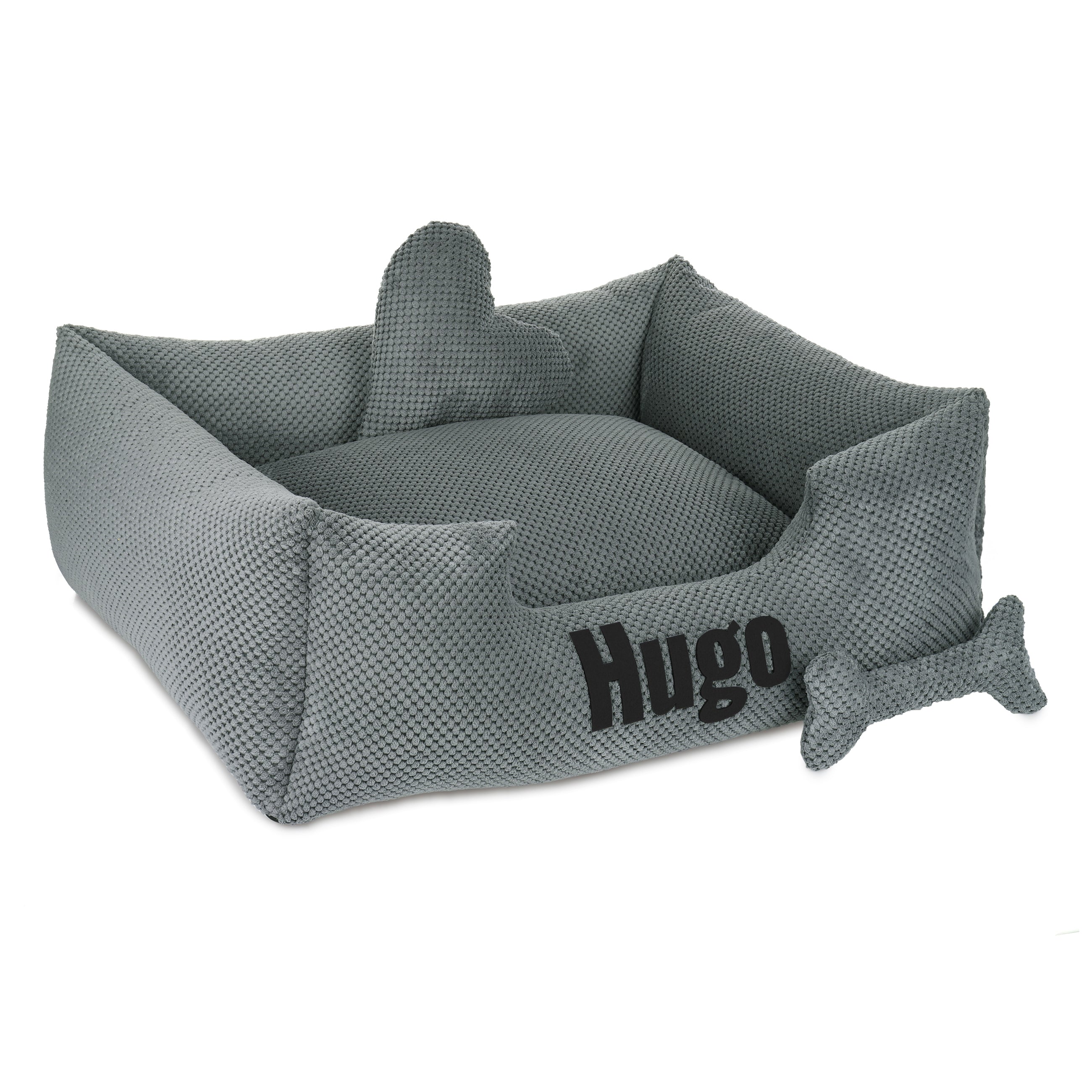 Platinum grey - lit pour chien gris avec nom