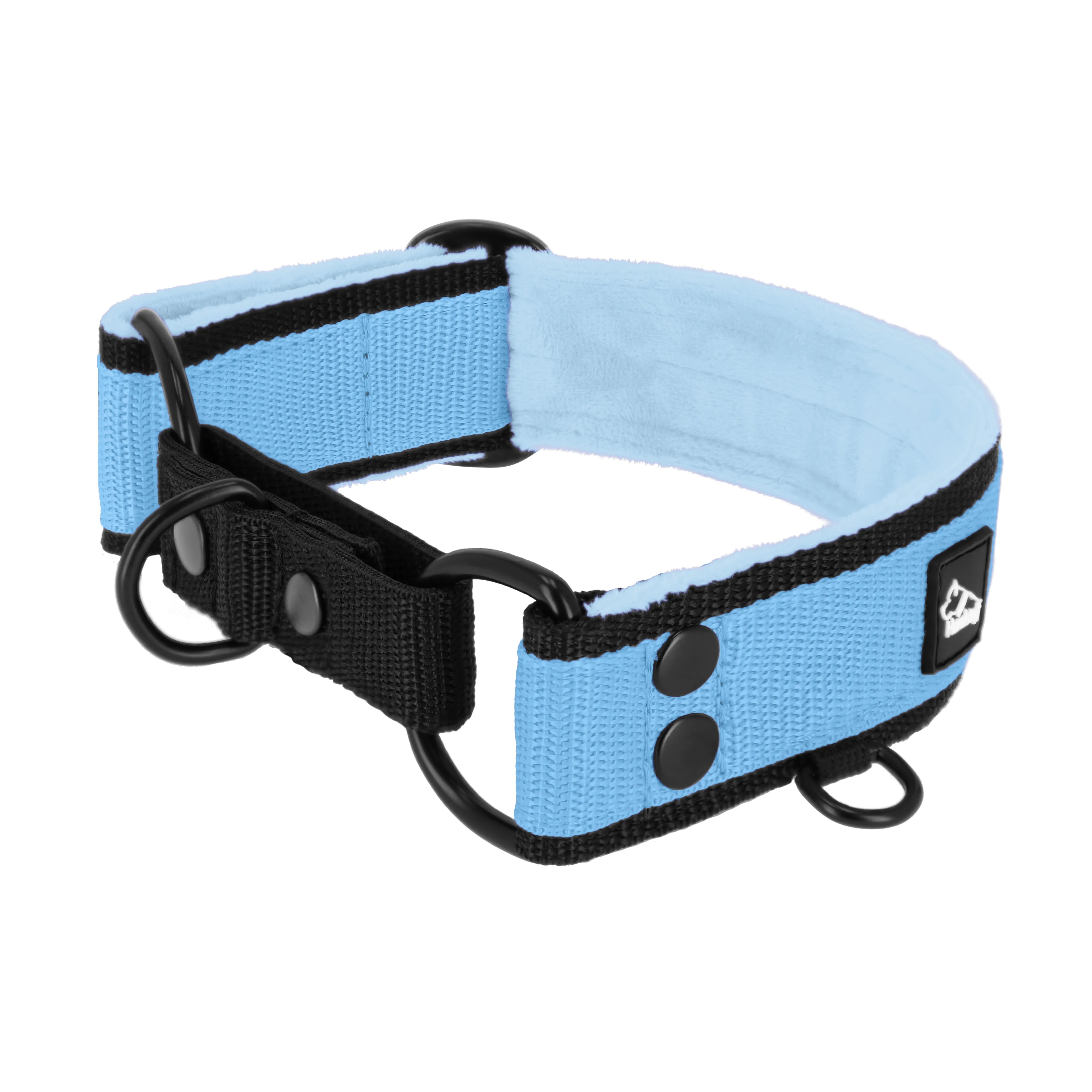 Martingale Black Edition Baby Blue - Col doublé plié, demi thermocollant