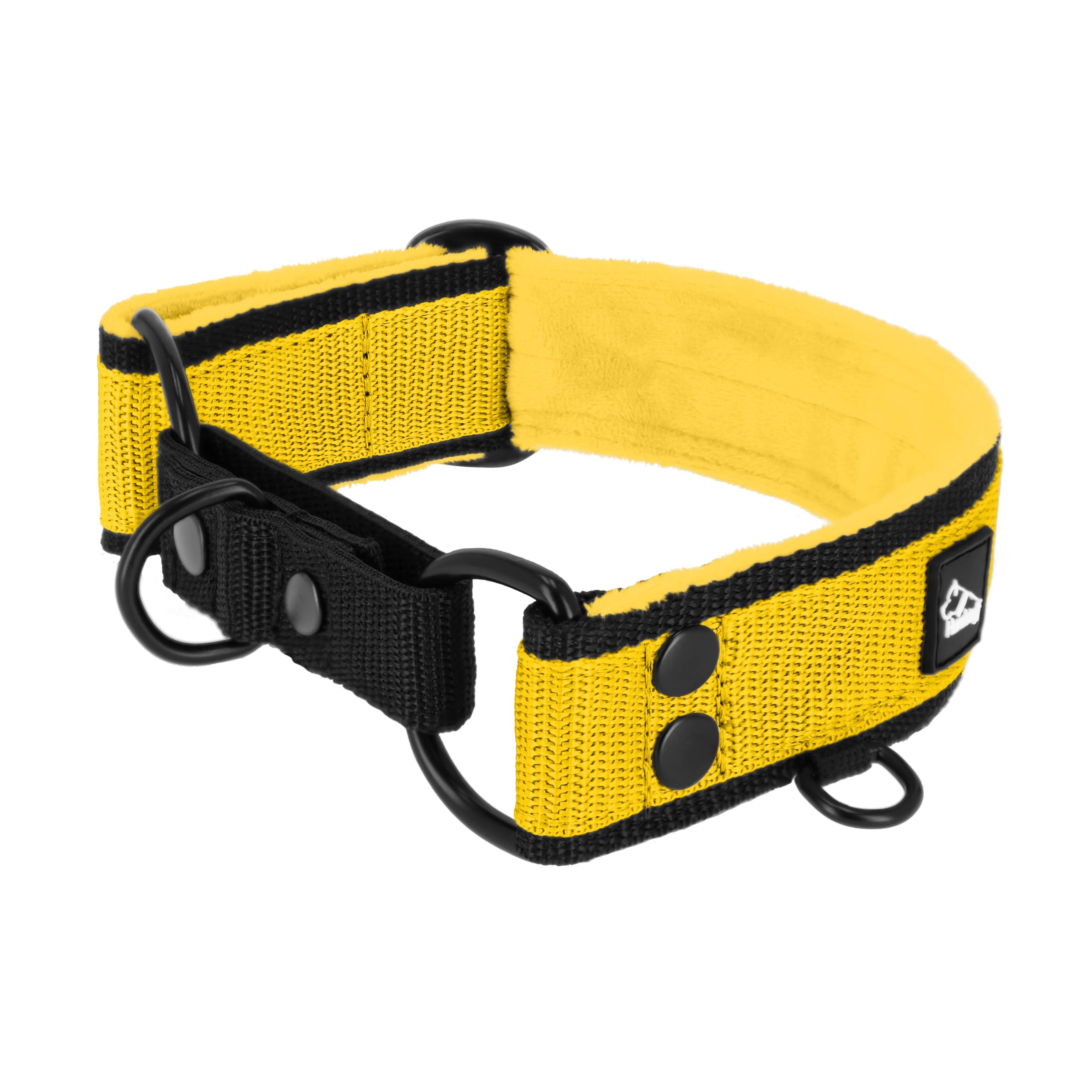 Martingale Black Edition Yellow - Col doublé plié, demi thermocollant