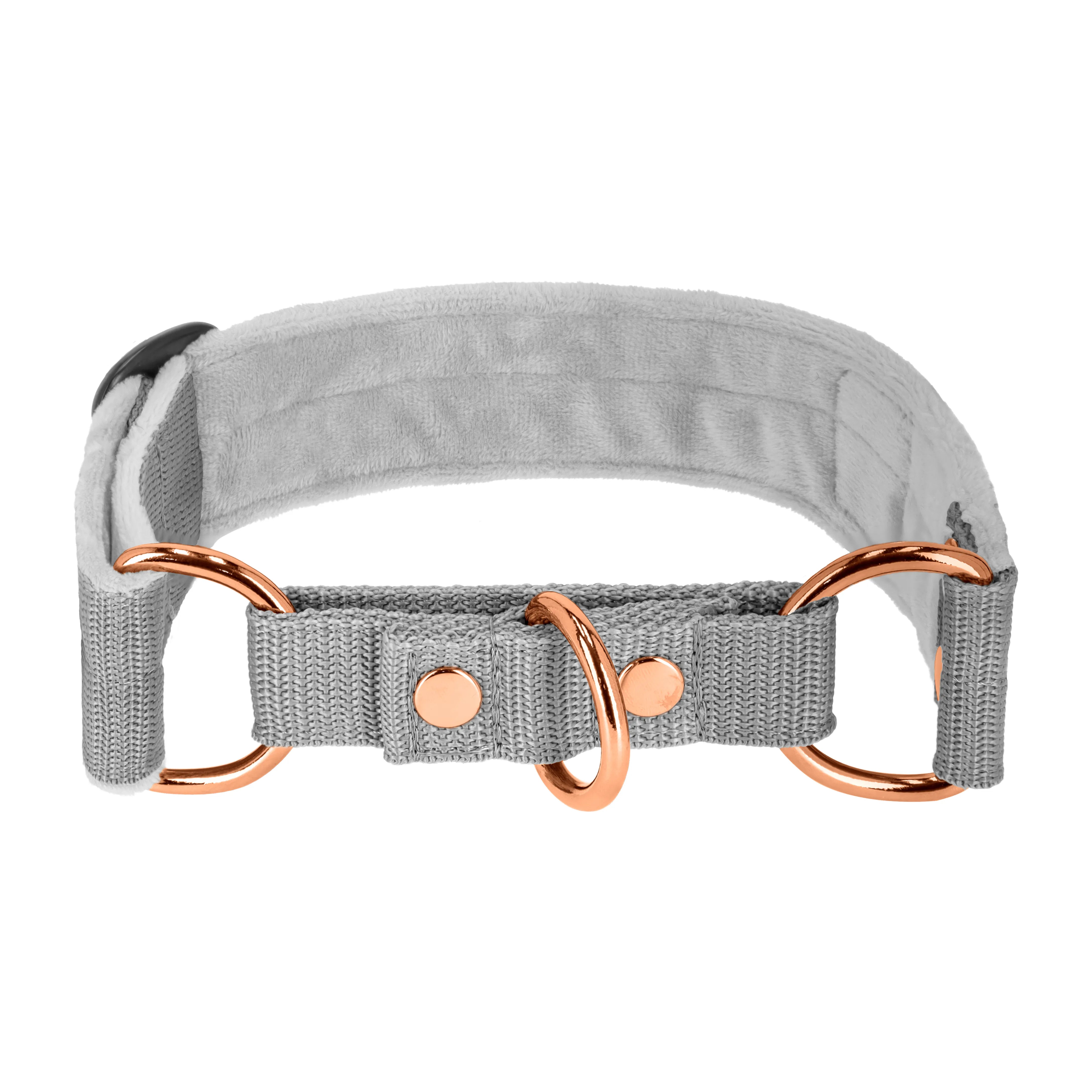 Martingale Rose Edition Grey - Collier semi-étrangleur doublé large