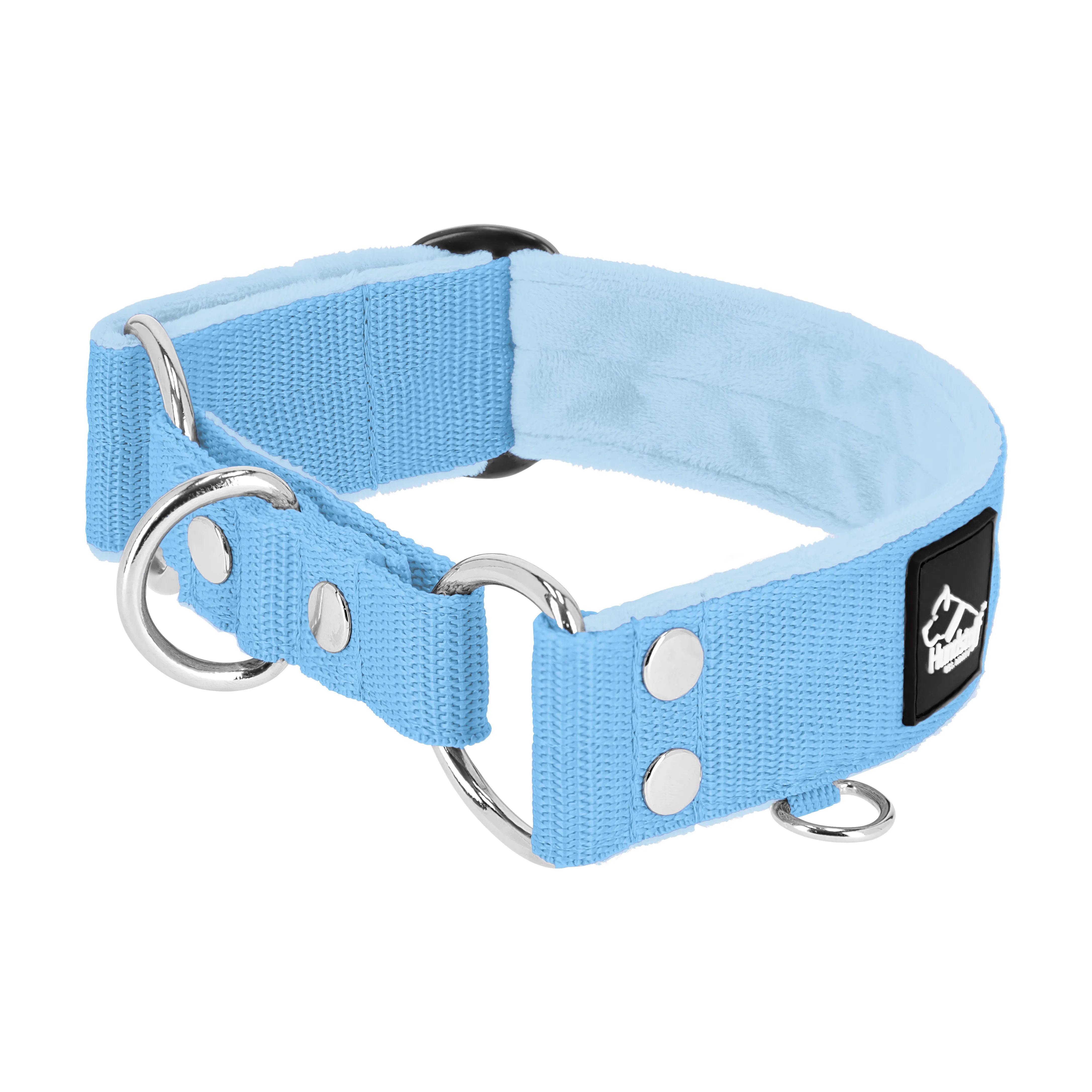 Martingale Baby Blue - Col doublé plié, demi thermocollant