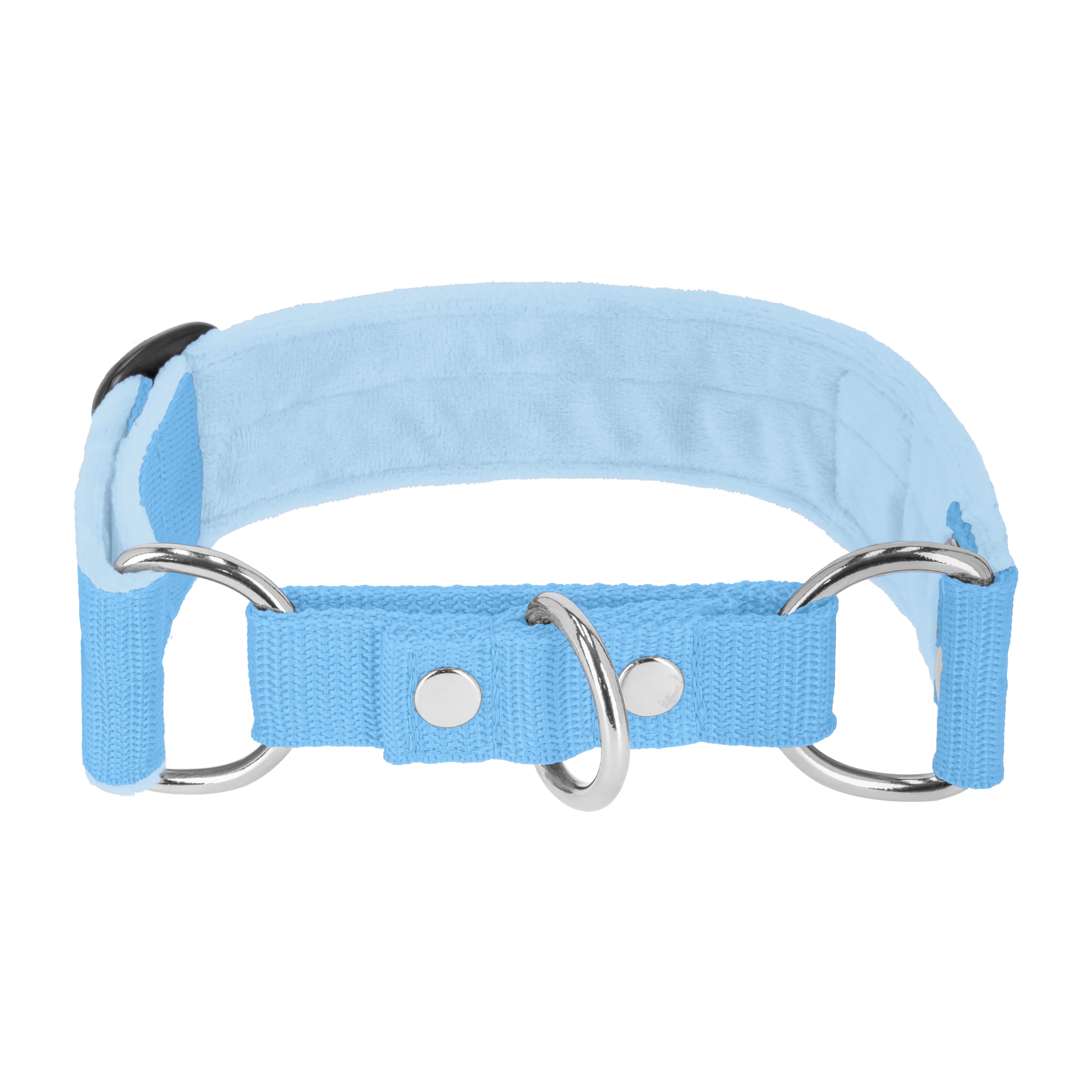 Martingale Baby Blue - Col doublé plié, demi thermocollant