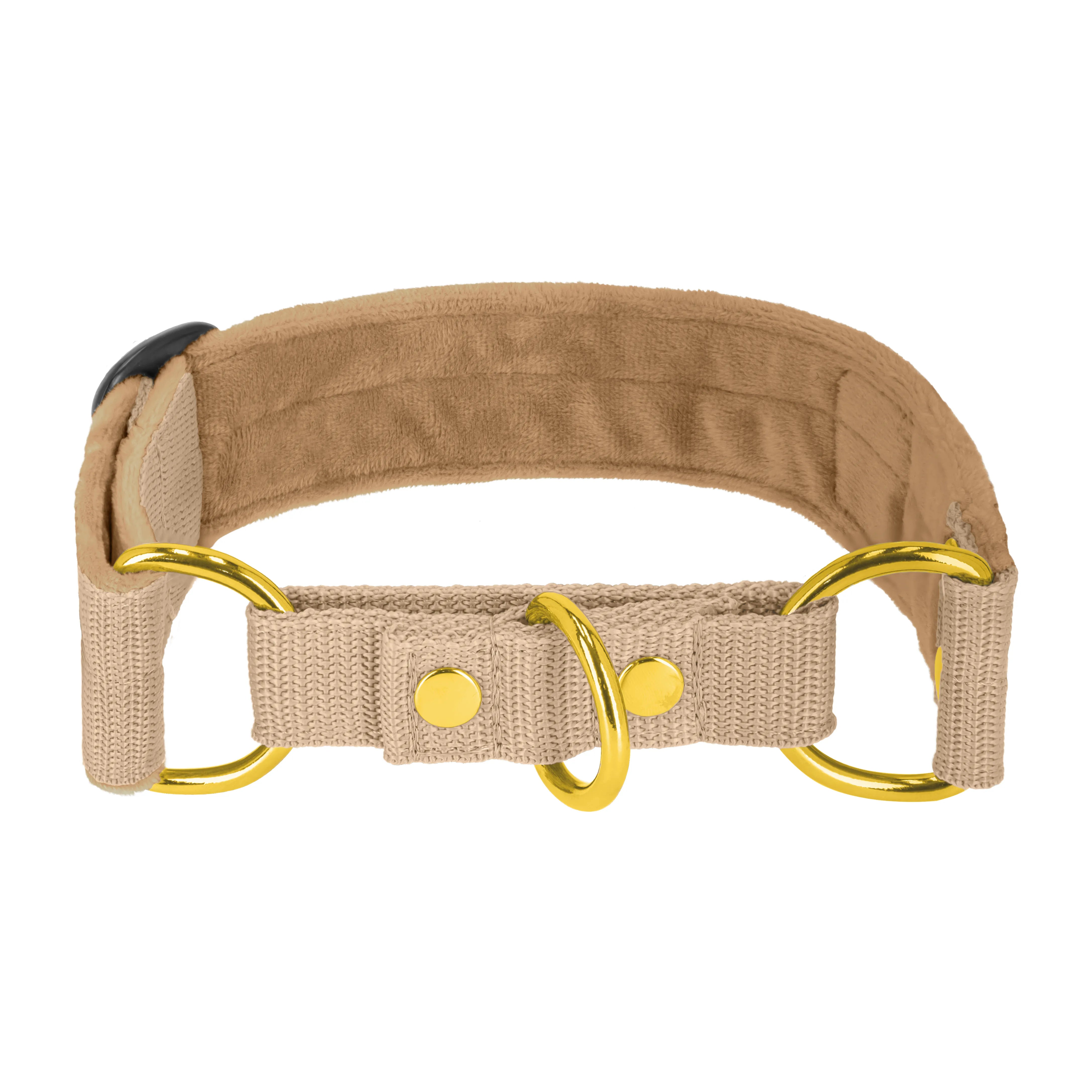 Martingale Golden Beige - Col doublé plié et demi thermocollant