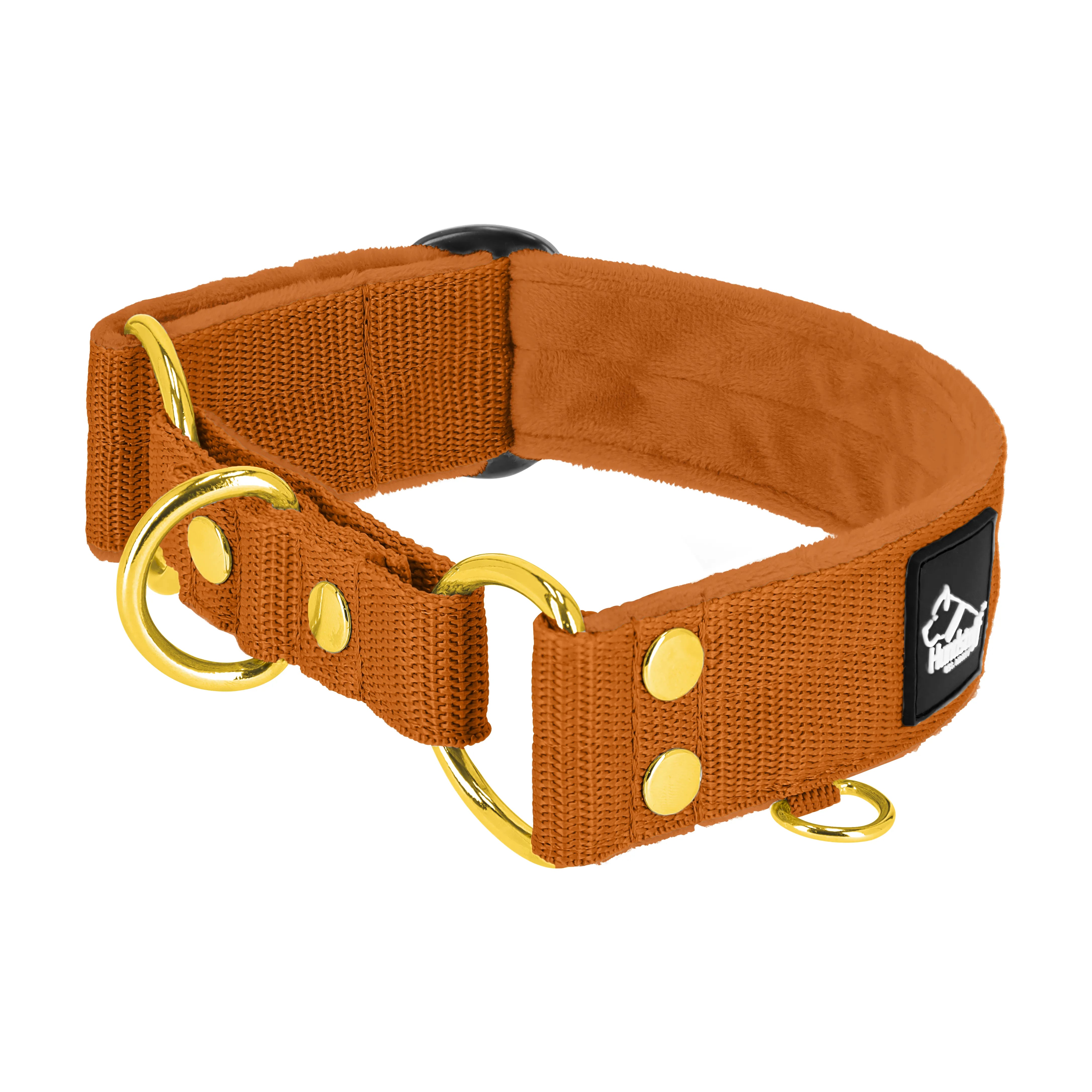 Martingale Golden Burned Orange - Col doublé replié demi-repassé