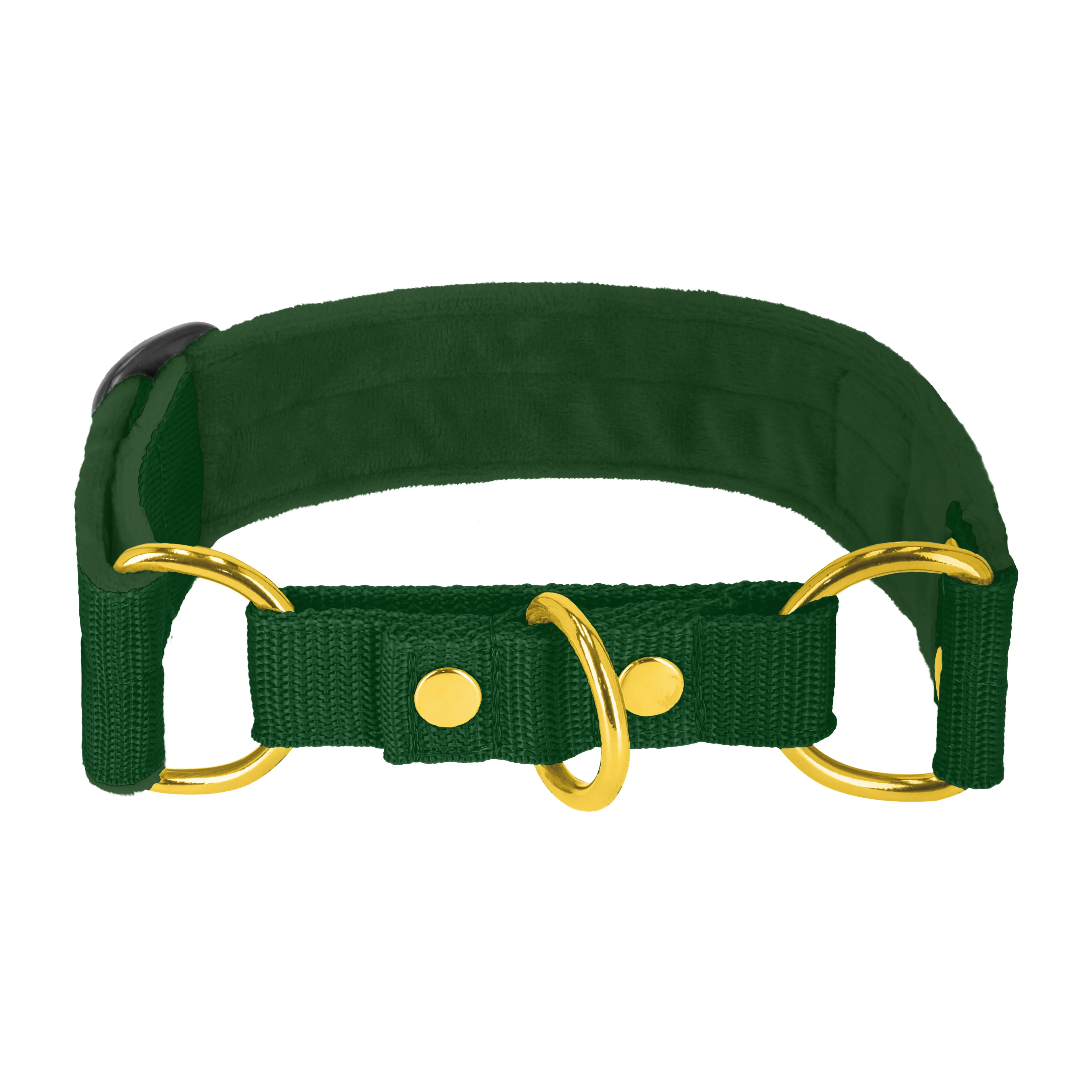 Martingale Golden Forest Green - Col doublé replié demi-repassé