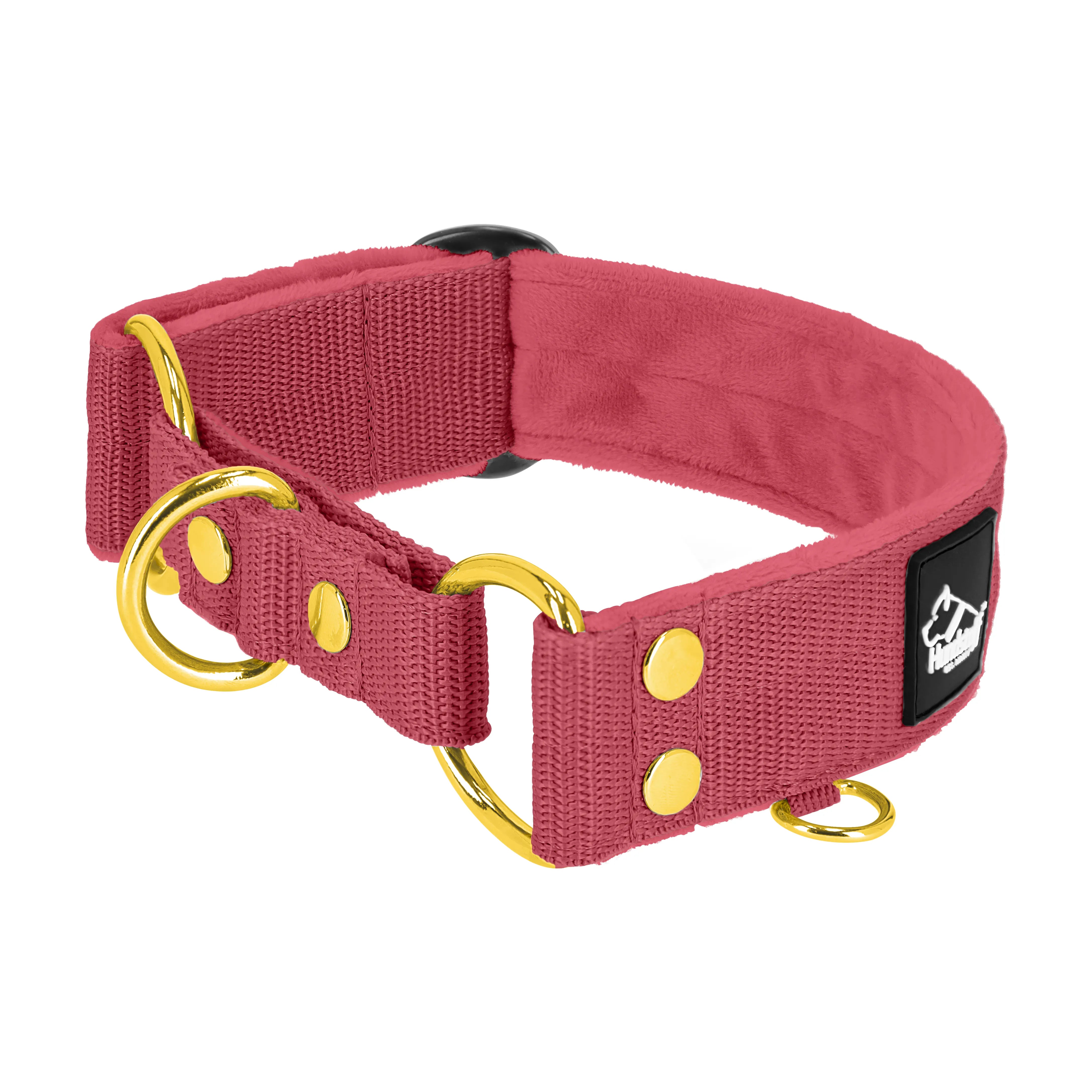 Martingale Golden Raspberry Red - Col doublé plié et demi thermocollant