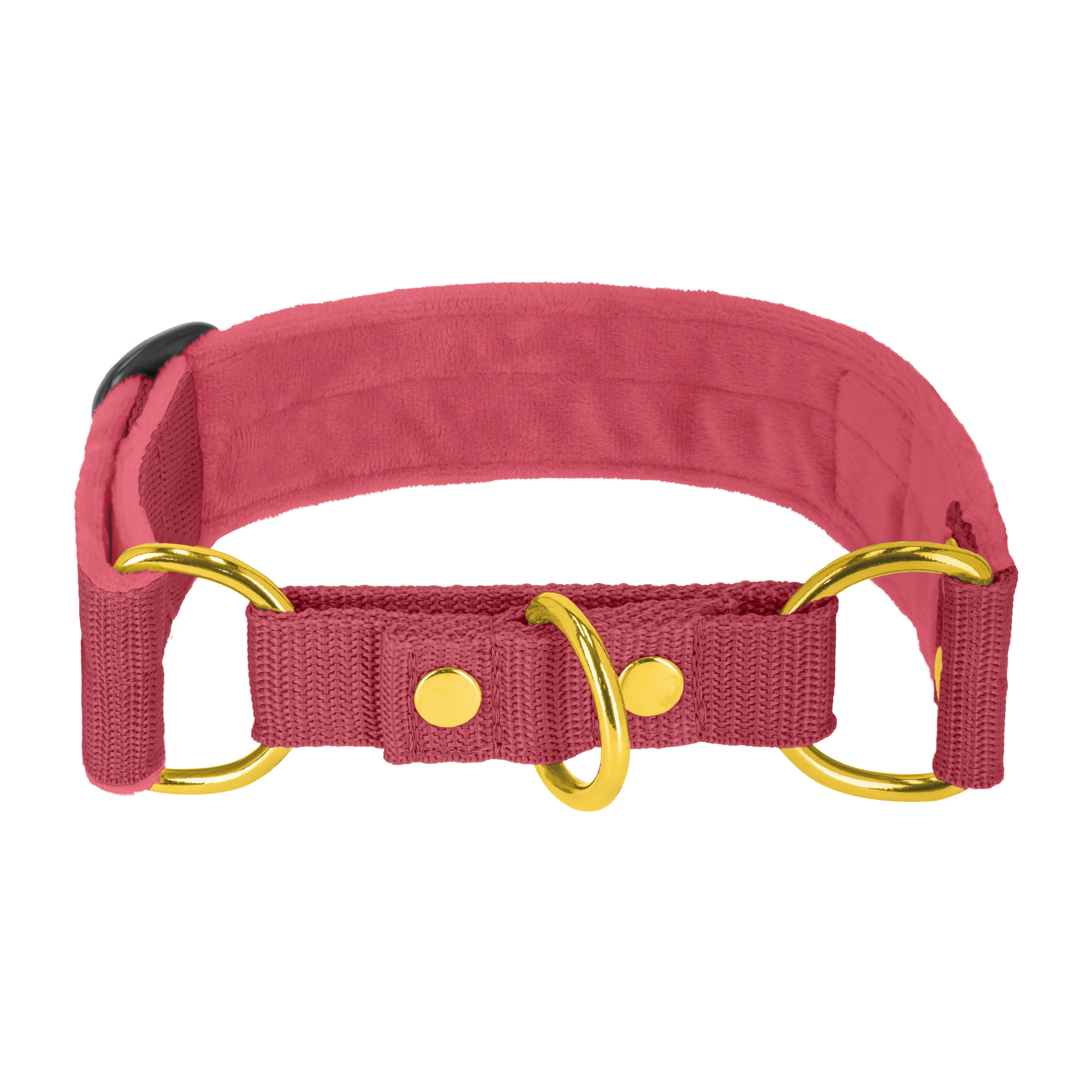Martingale Golden Raspberry Red - Col doublé plié et demi thermocollant