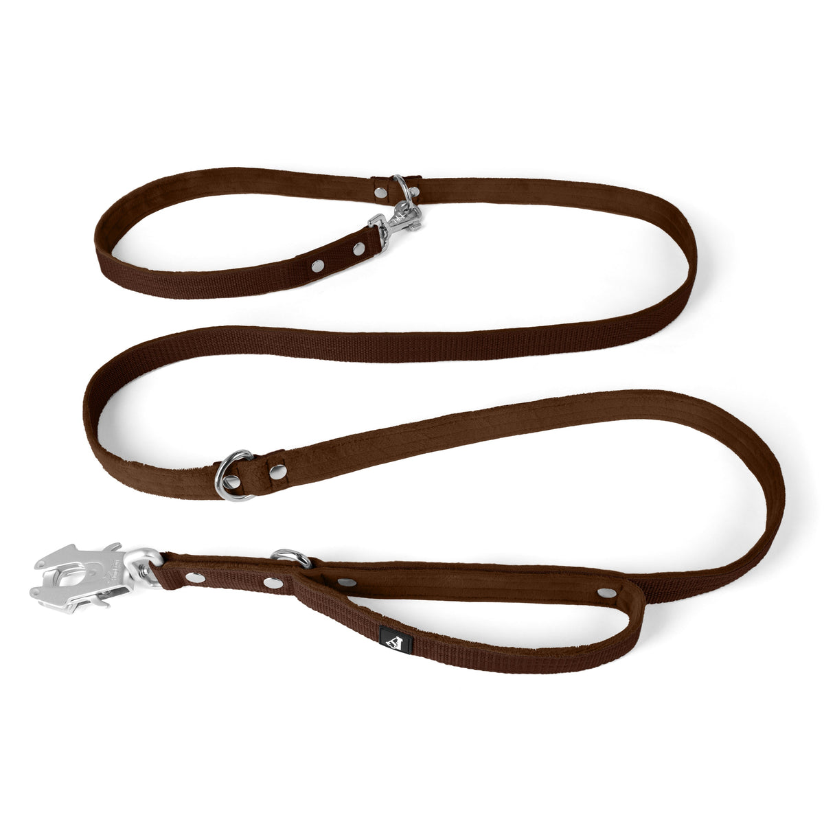 Multi Guard Leash Silver Edition Dark Brown