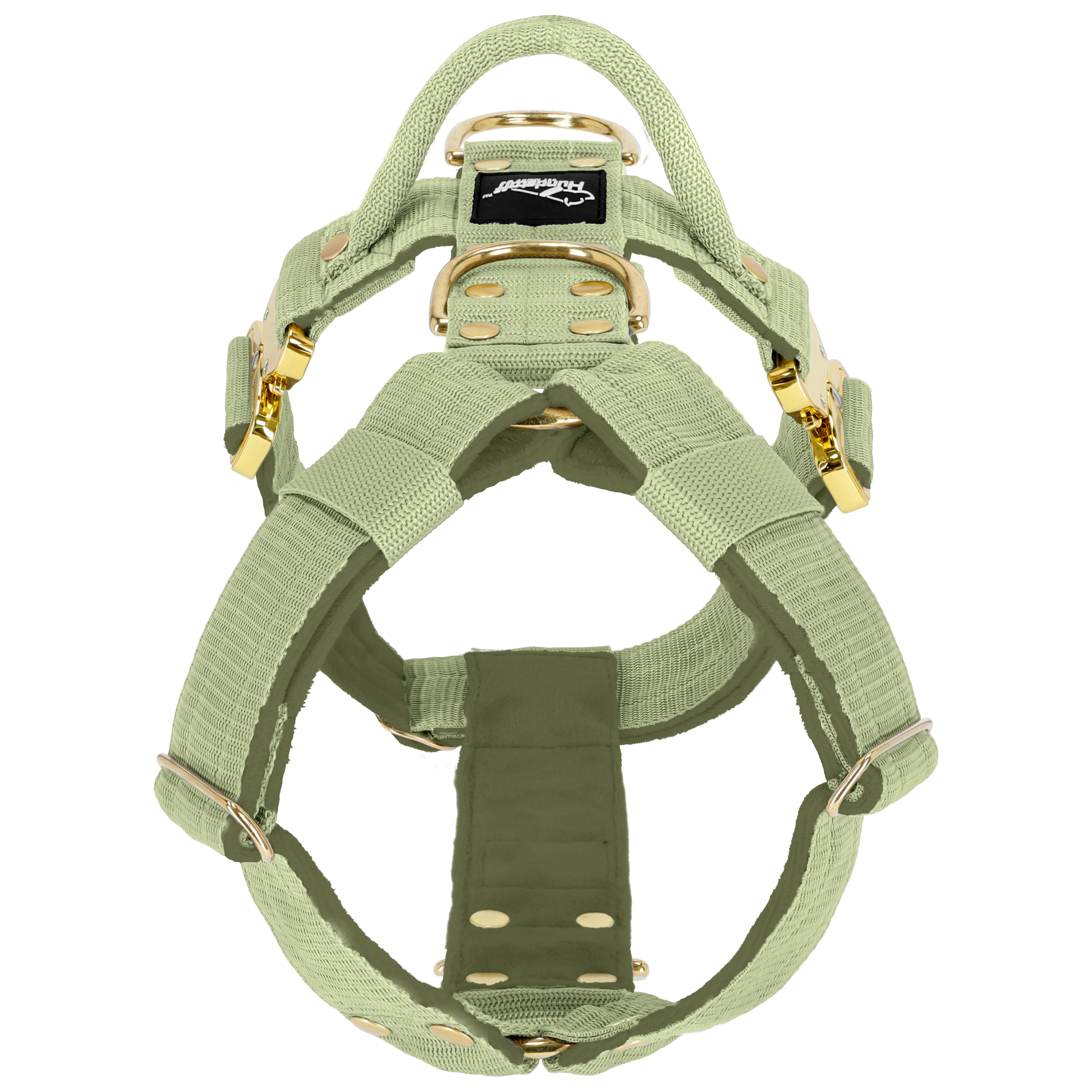 Easy Walk Extreme Gold Buckle Olive Green - Harnais avec boucle à déclenchement rapide