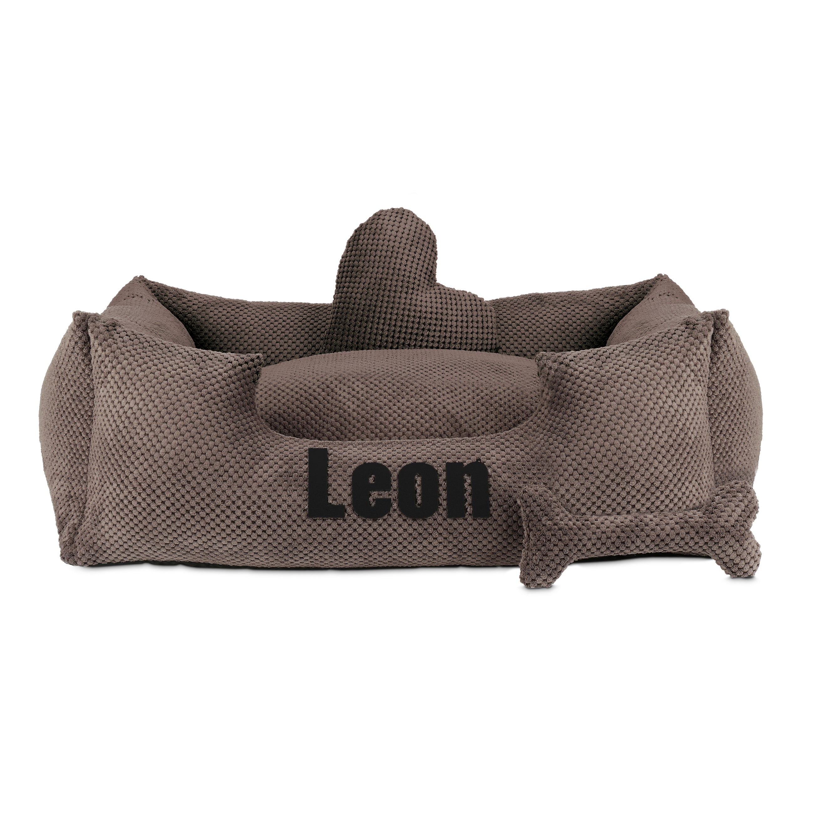 Platinum brown - lit pour chien marron avec nom