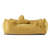 Velvet Mustard Yellow - Lit pour chien avec nom