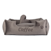 Velvet Coffee Brown - Lit pour chien avec nom