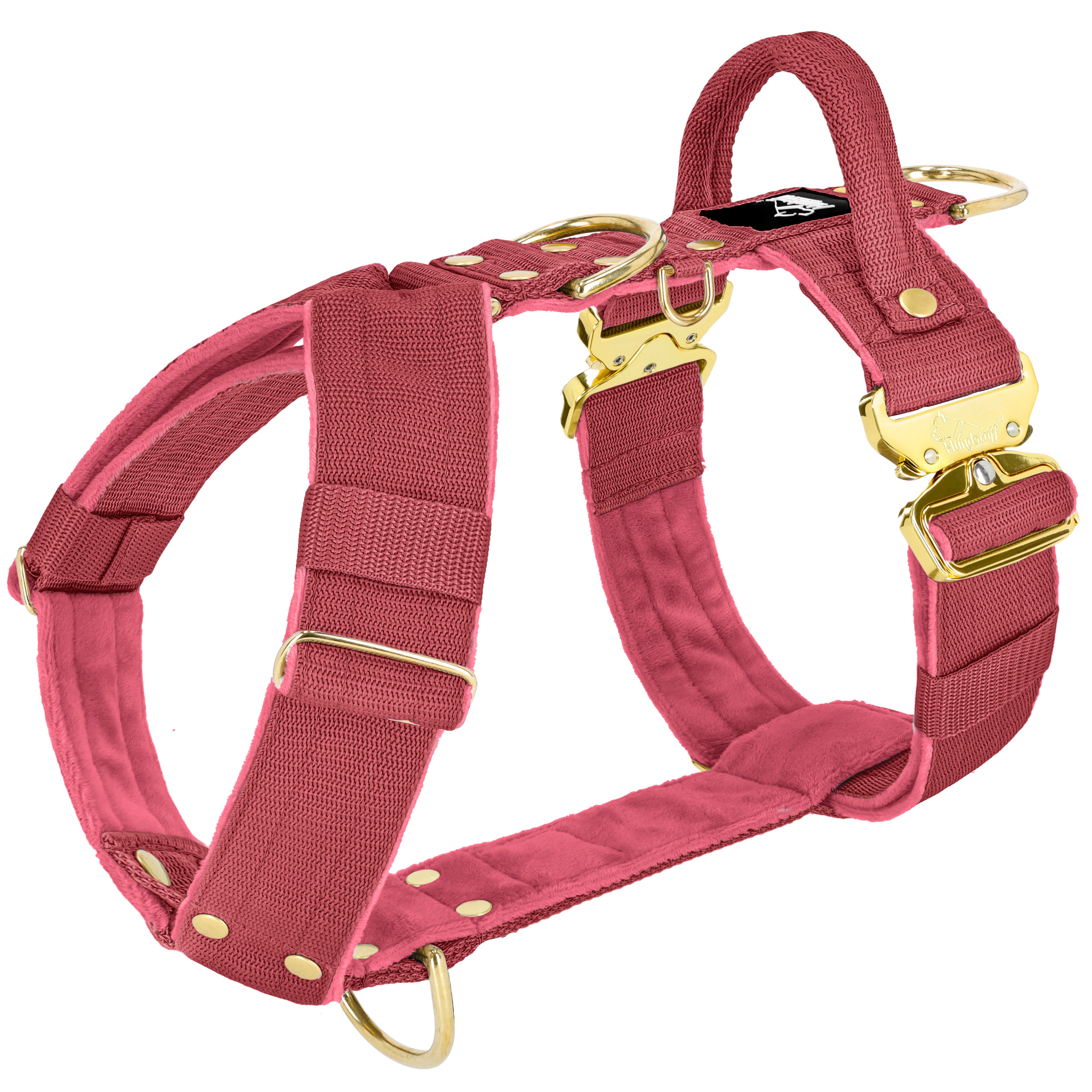 Easy Walk Extreme Gold Buckle Raspberry Red - Harnais avec boucle à dégagement rapide