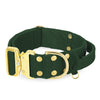 Extreme Gold Buckle Forest Green - Collier solide et sécurisé
