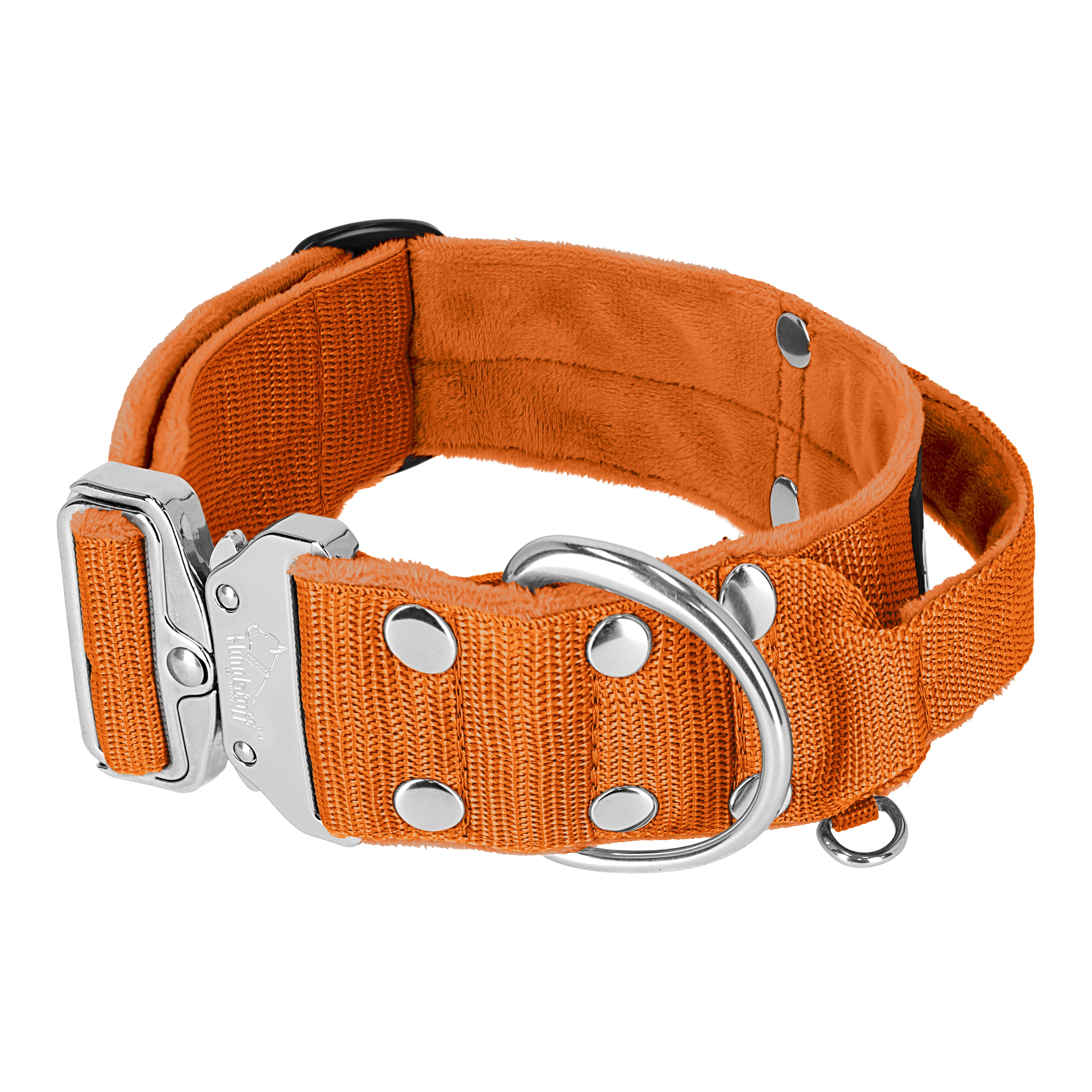 Extreme Silver Buckle Orange - Collier solide et sécurisé