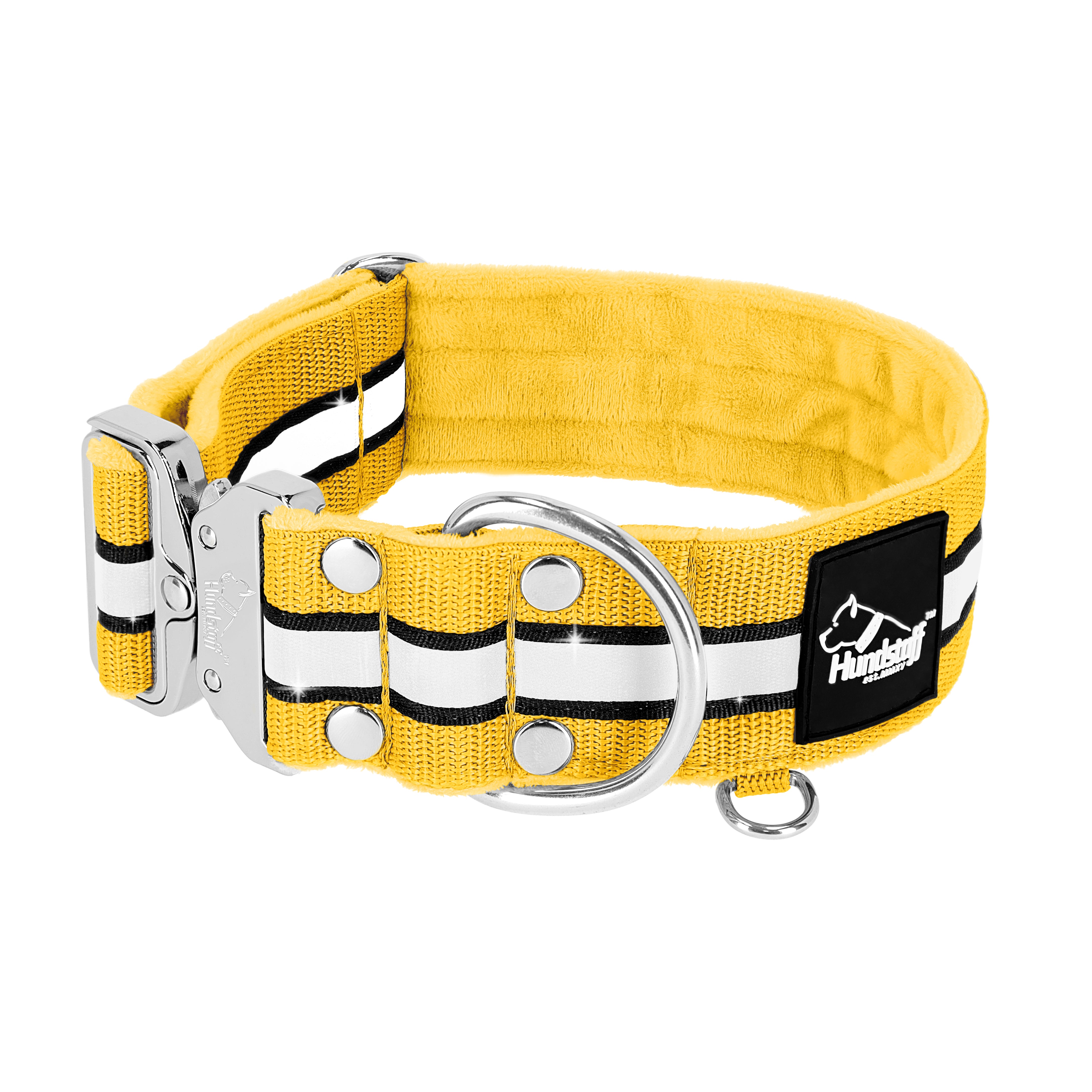 Extreme Silver Buckle Safe Yellow - Collier réflexe sécurisé