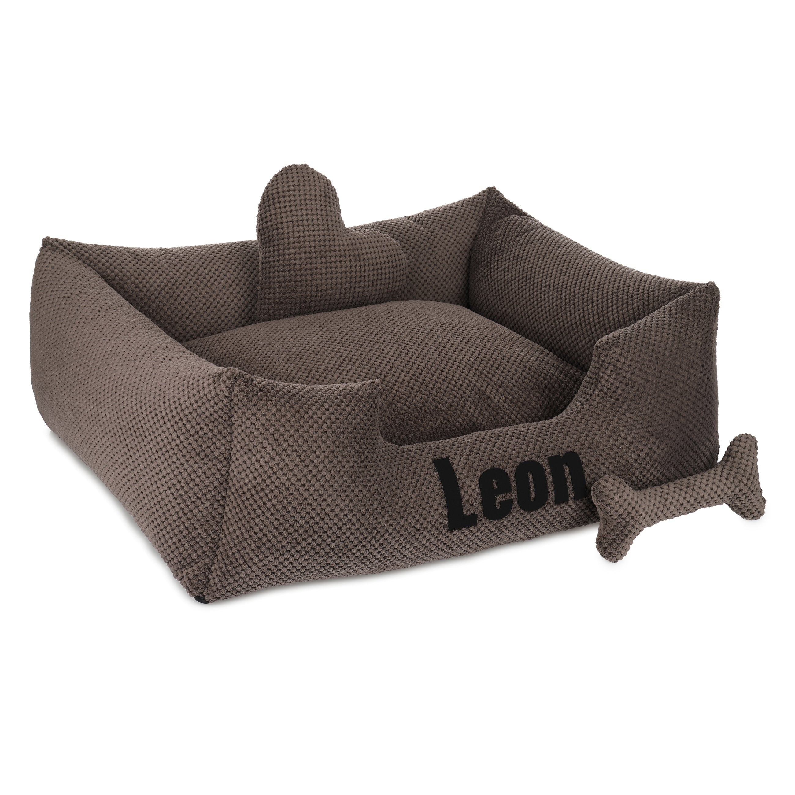 Platinum brown - lit pour chien marron avec nom