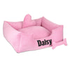 Platinum pink - lit pour chien rose avec nom