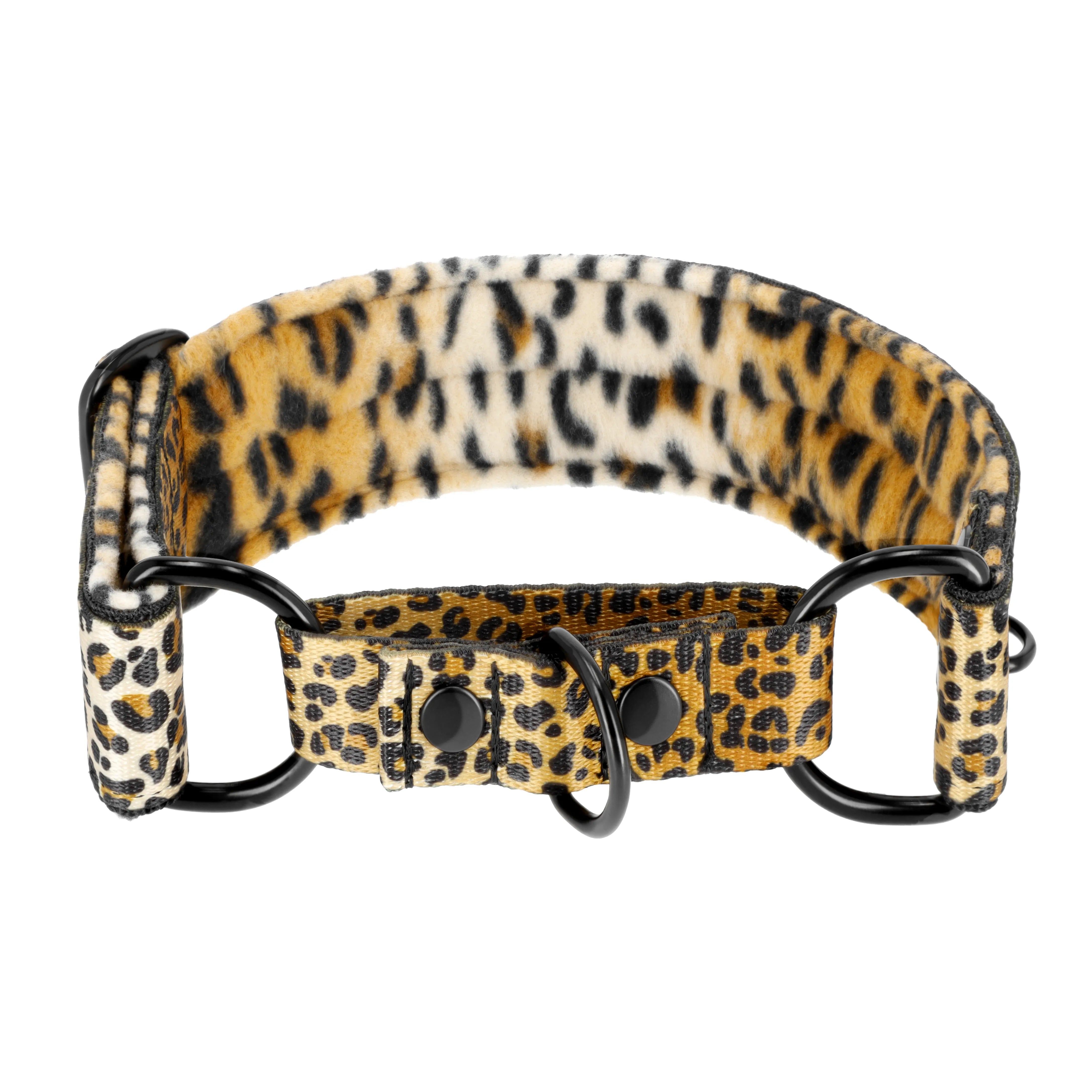 Martingale Leopard Edition - Collier semi-étrangleur doublé Minky Comfort