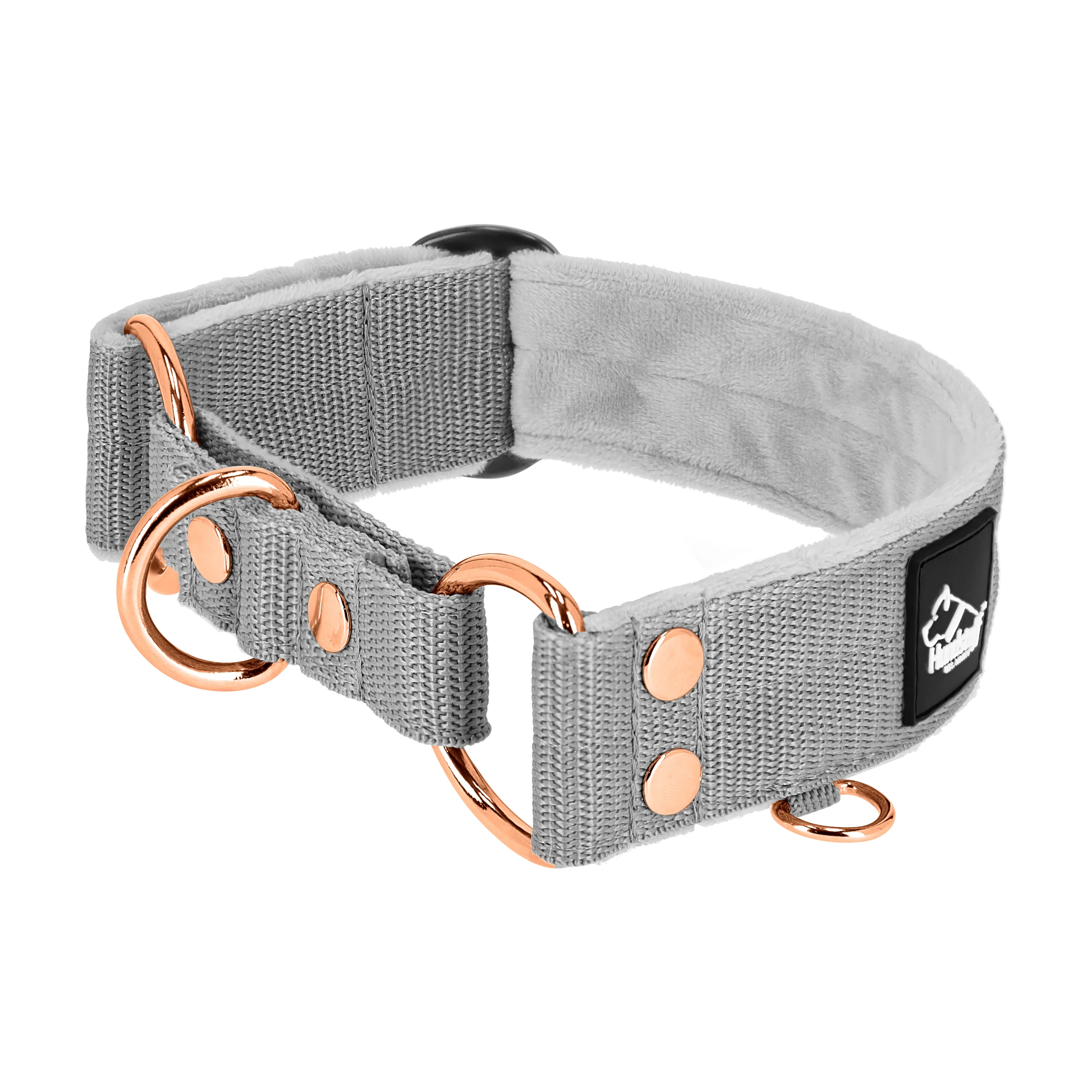 Martingale Rose Edition Grey - Collier semi-étrangleur doublé large