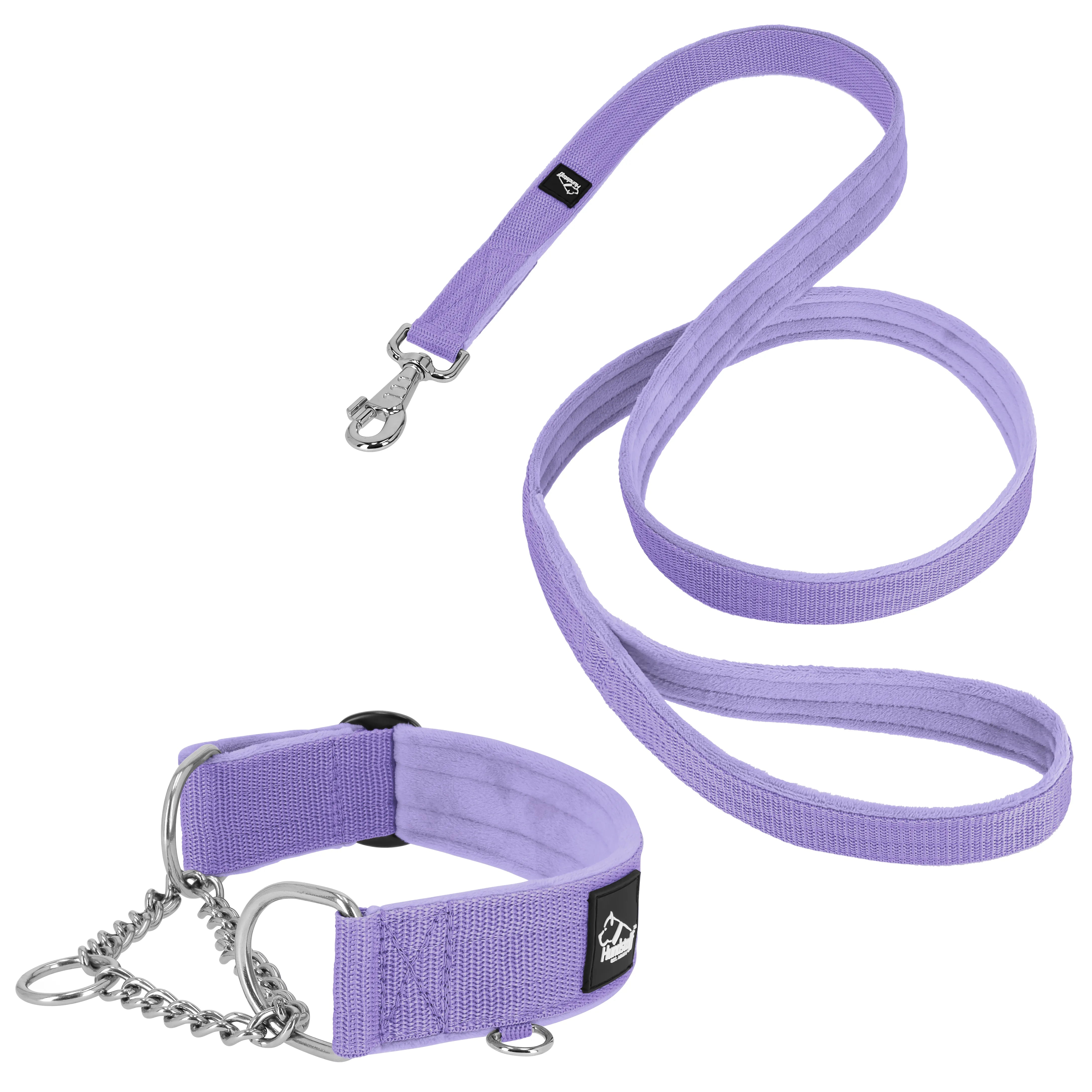 Martingale Chain Set Baby Purple - Collier et laisse demi-sangle