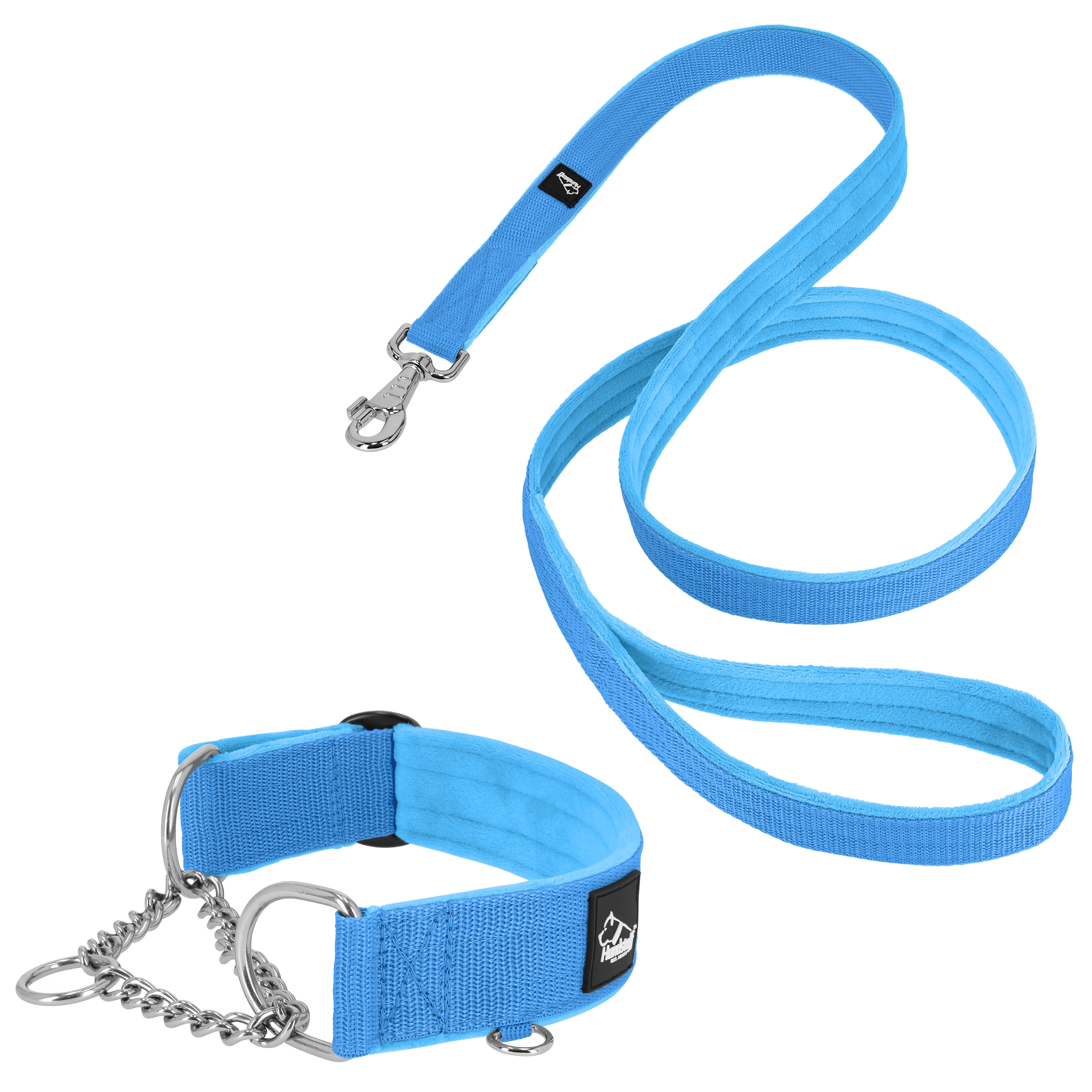 Martingale Set Ocean Blue - Collier et laisse demi-sangle