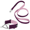 Martingale Chain Set Plum - Collier et laisse demi-sangle